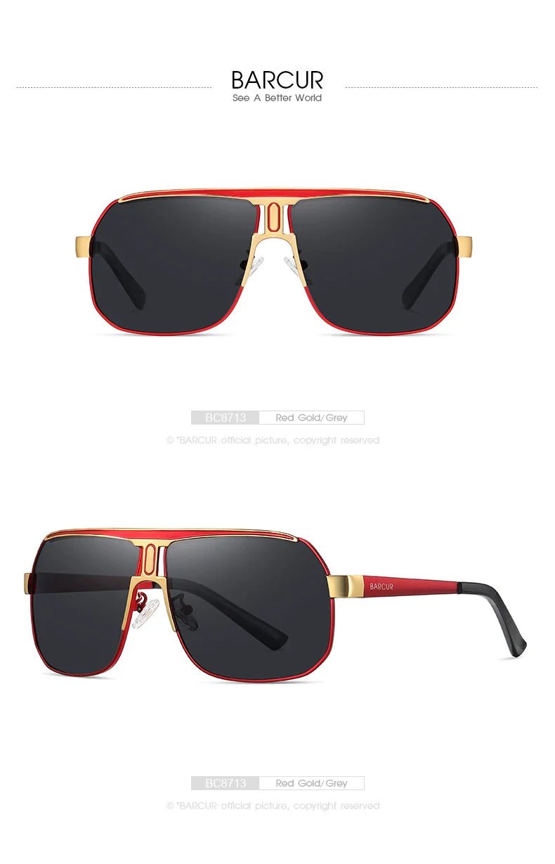 BARCUR Polarized Sports Sunglasses for Men Fashionable Fishing Driving Hiking and Outdoor Eyewear UV400 Protection Gradient Lenses - Overture Gifts