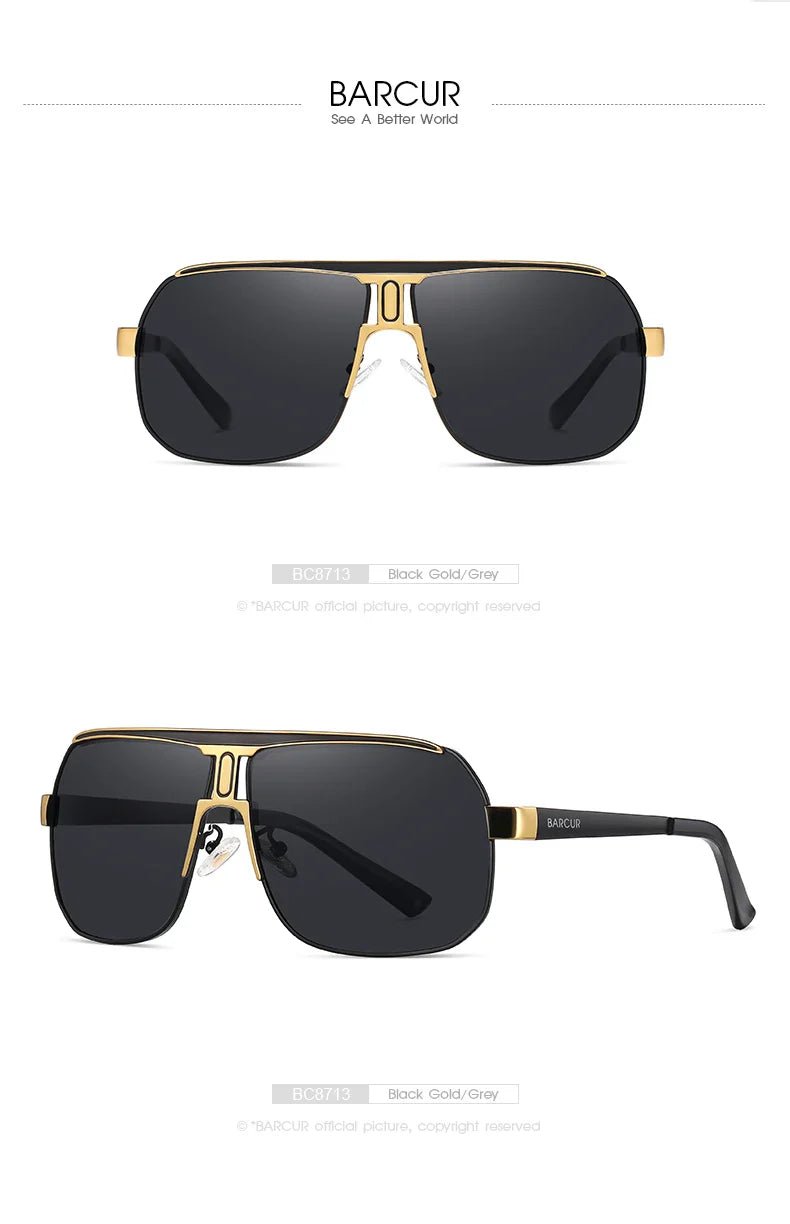 BARCUR Polarized Sports Sunglasses for Men Fashionable Fishing Driving Hiking and Outdoor Eyewear UV400 Protection Gradient Lenses - Overture Gifts