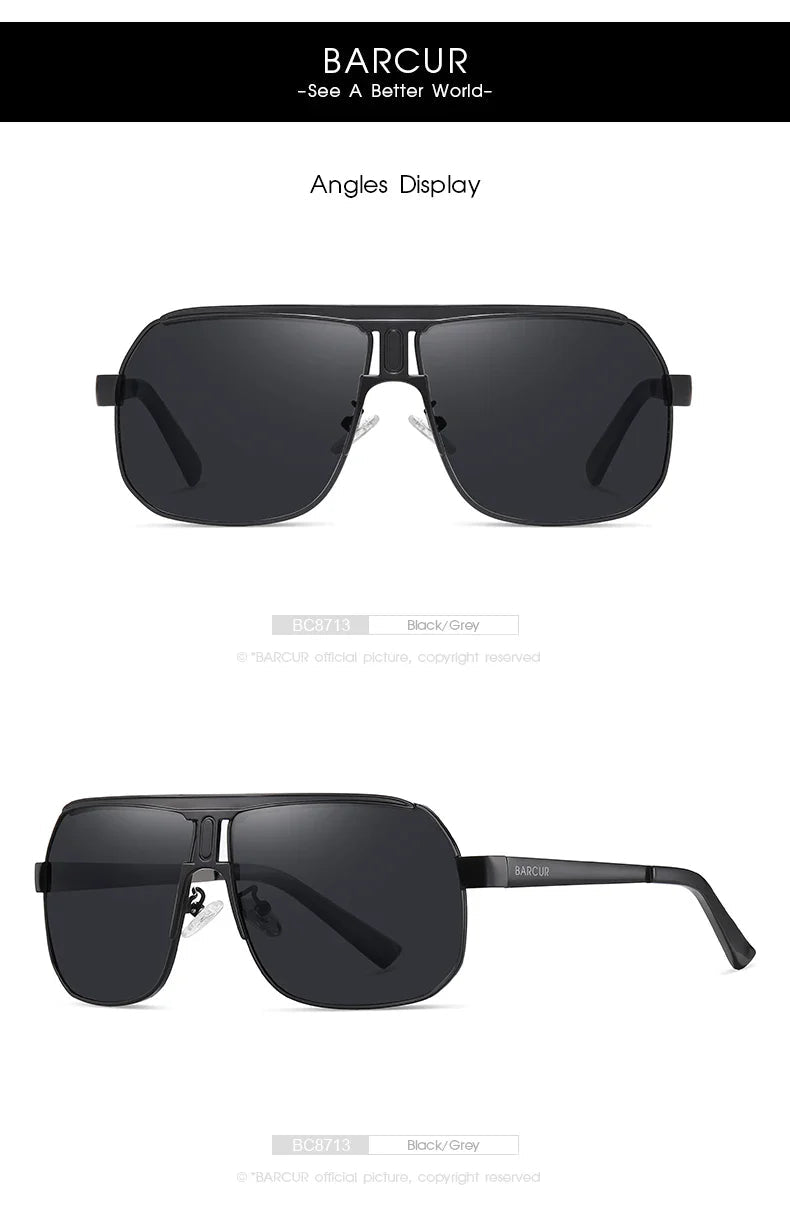BARCUR Polarized Sports Sunglasses for Men Fashionable Fishing Driving Hiking and Outdoor Eyewear UV400 Protection Gradient Lenses - Overture Gifts