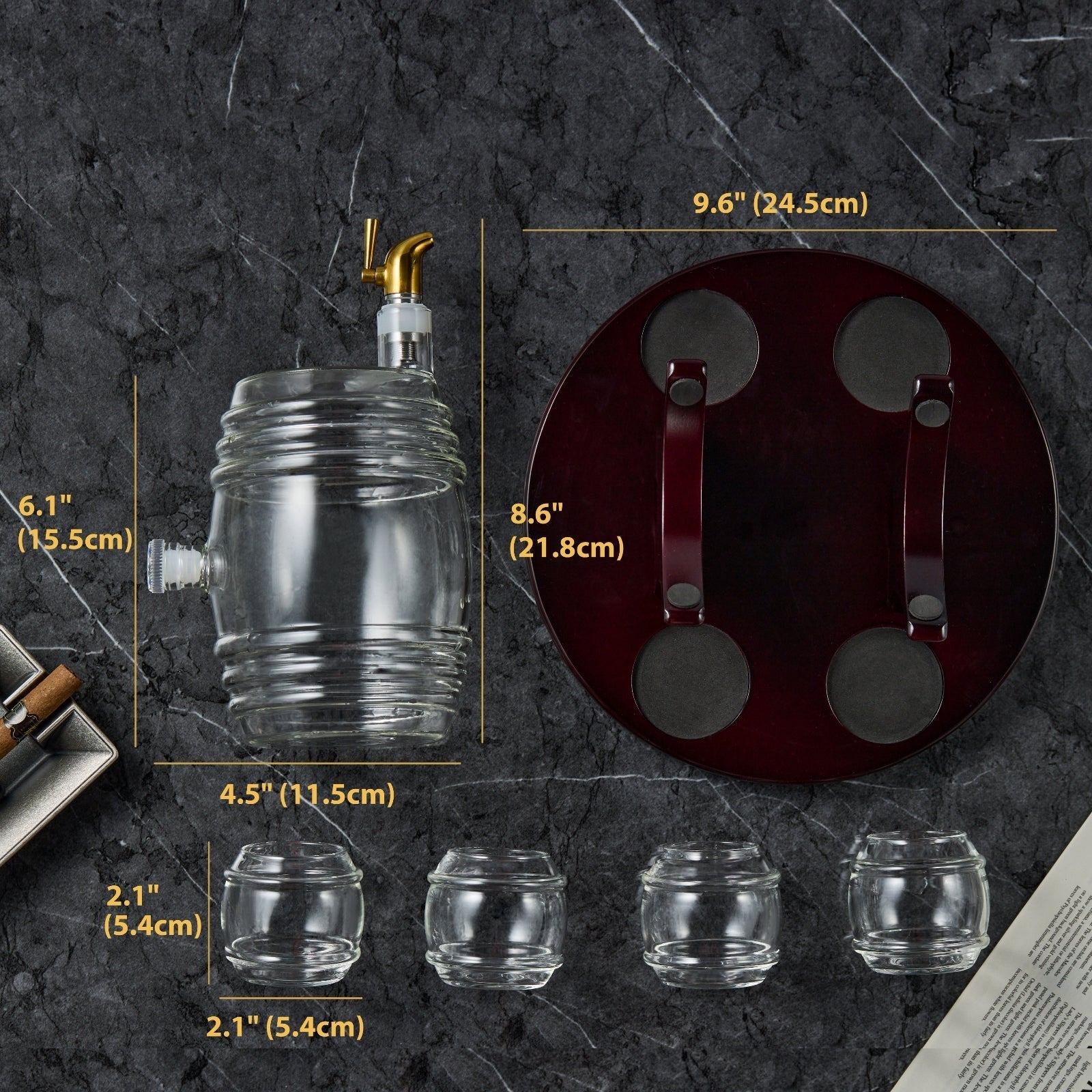 Barrel Whiskey Decanter Set - Overture Gifts