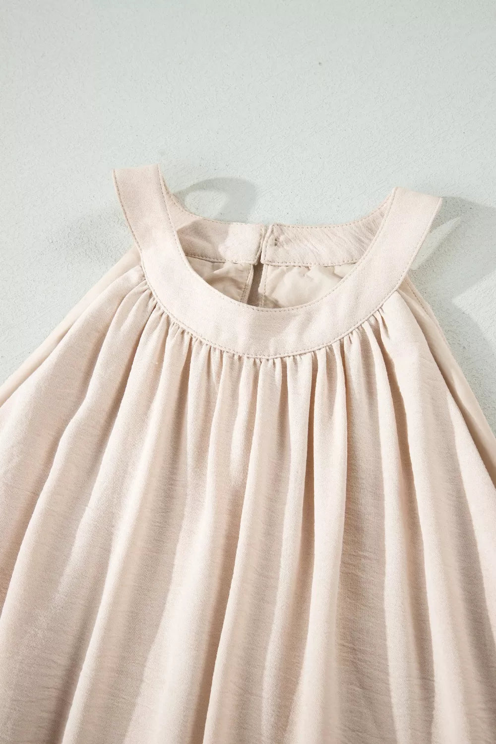 Hollowed Floral Lace Hem Patchwork Loose Halter Summer Dress