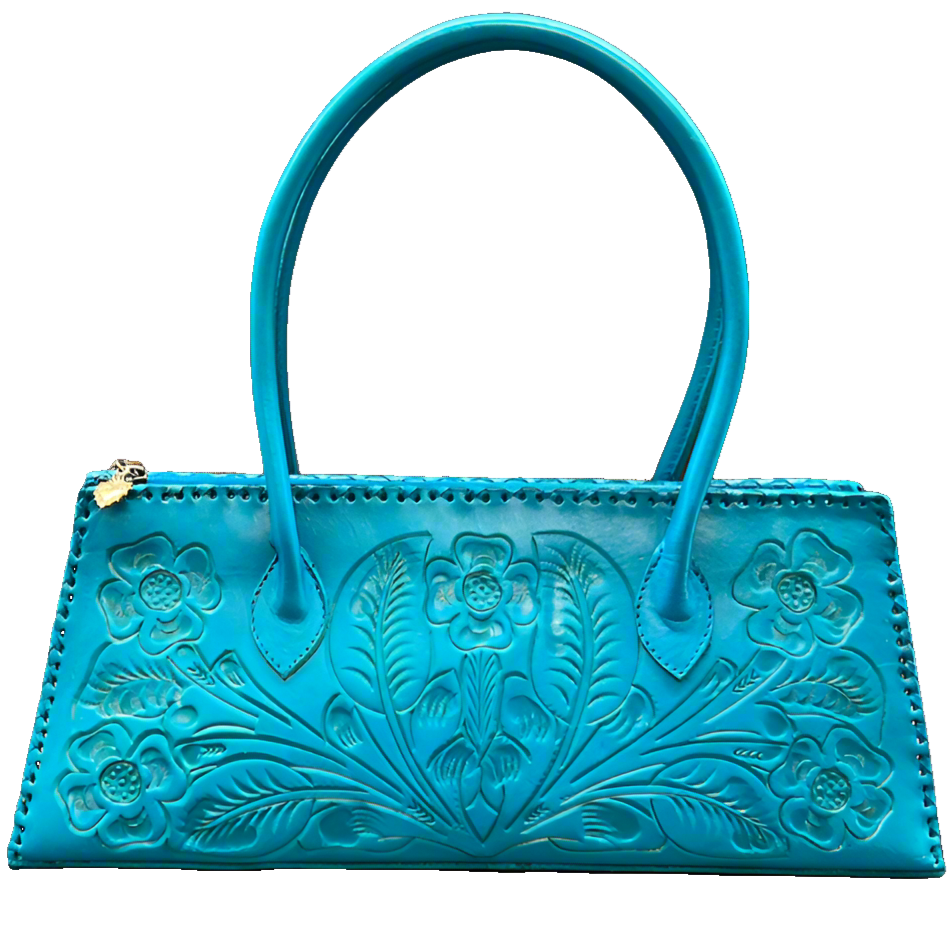 The Abby| Floral Hand-Tooled Leather Clutch & Crossbody