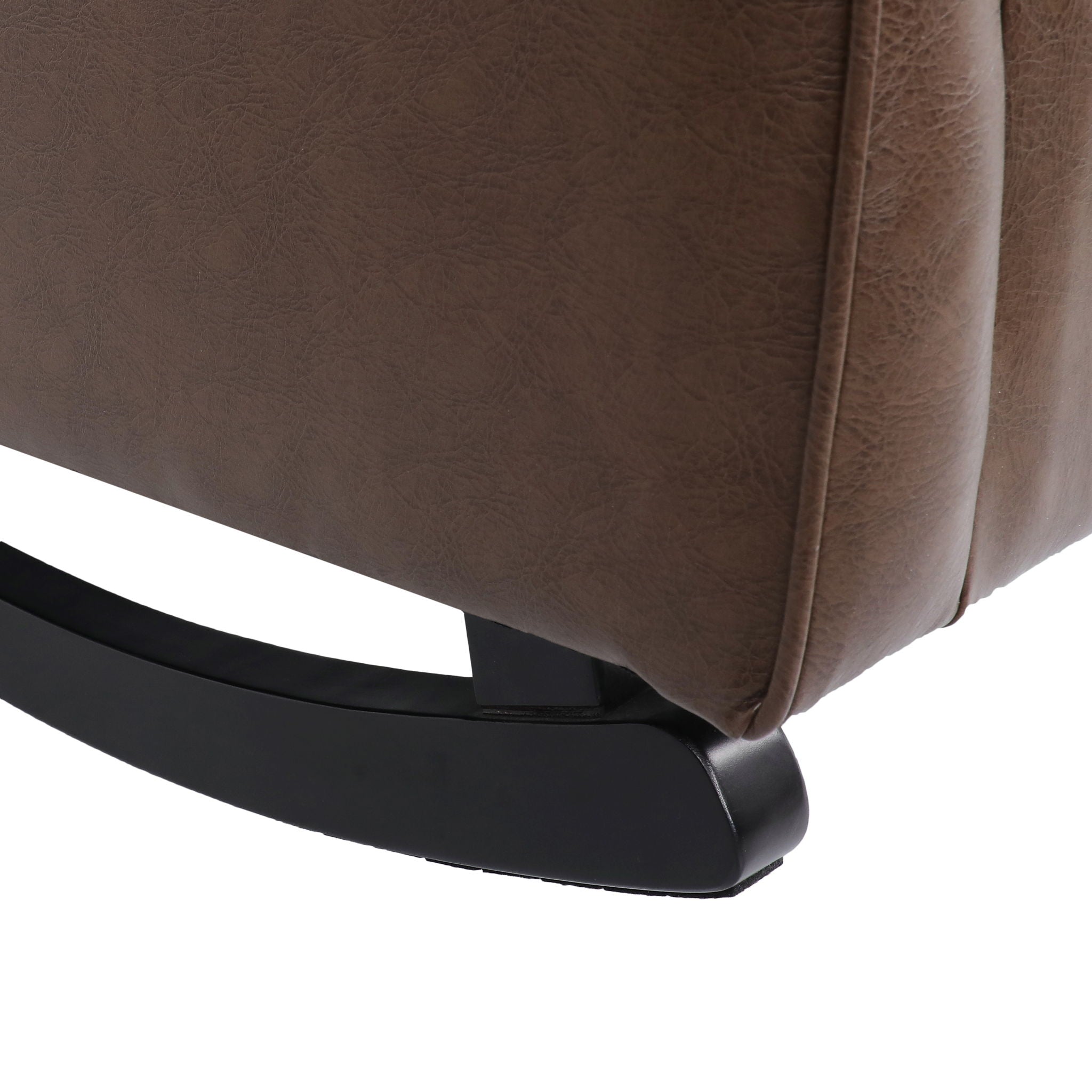 Amedou Contemporary Tufted Wingback Rocking Chair - Dark Brown
