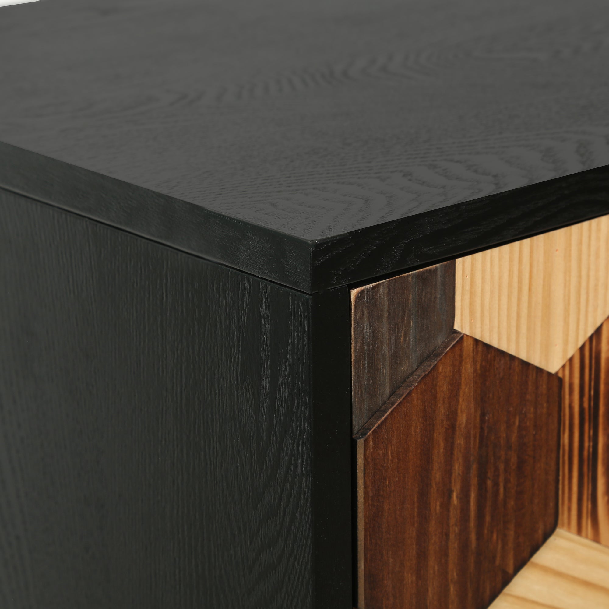 30.31" Sideboard With Honeycomb Pattern, Modern Accent Cabinet