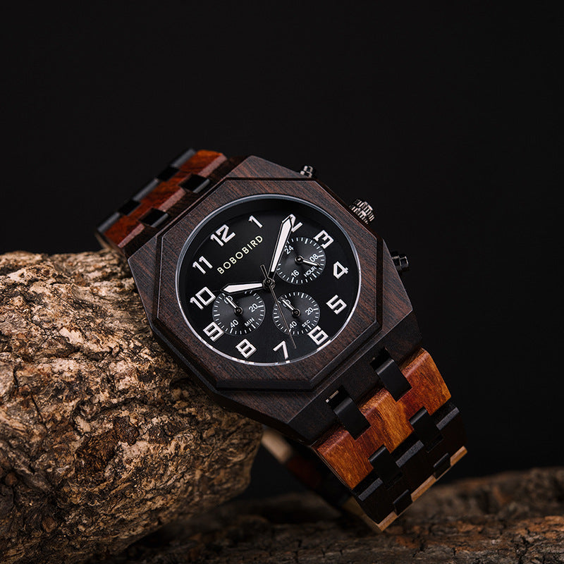 Wooden Watch T92 Quartz Decoration
