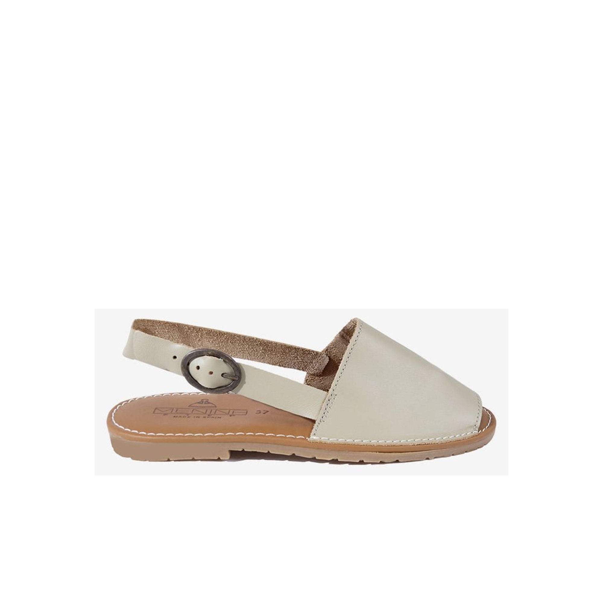 Beige Menorquina with Buckle Strap
