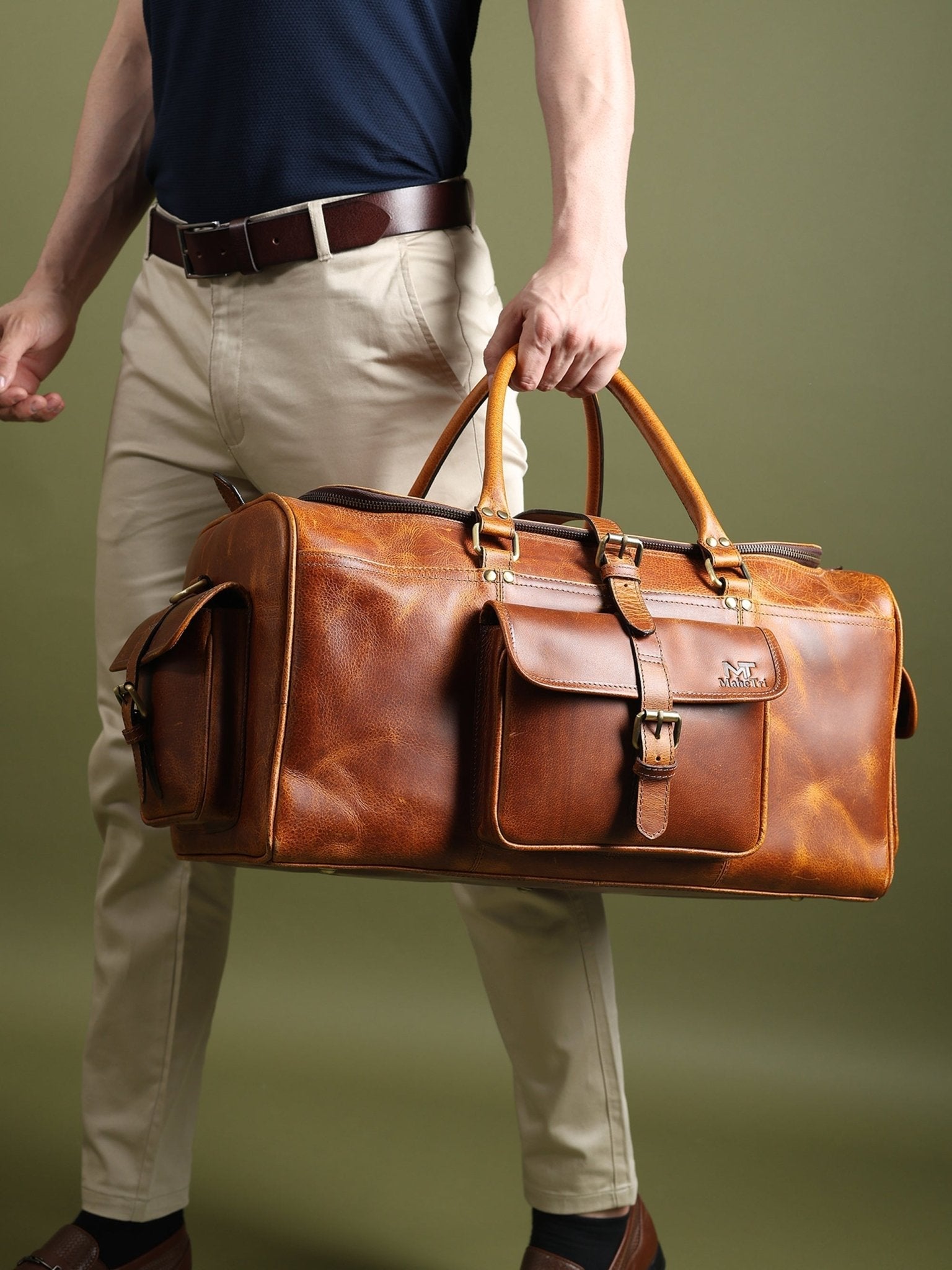 Berlin Leather Weekender Duffle Bag - Overture Gifts