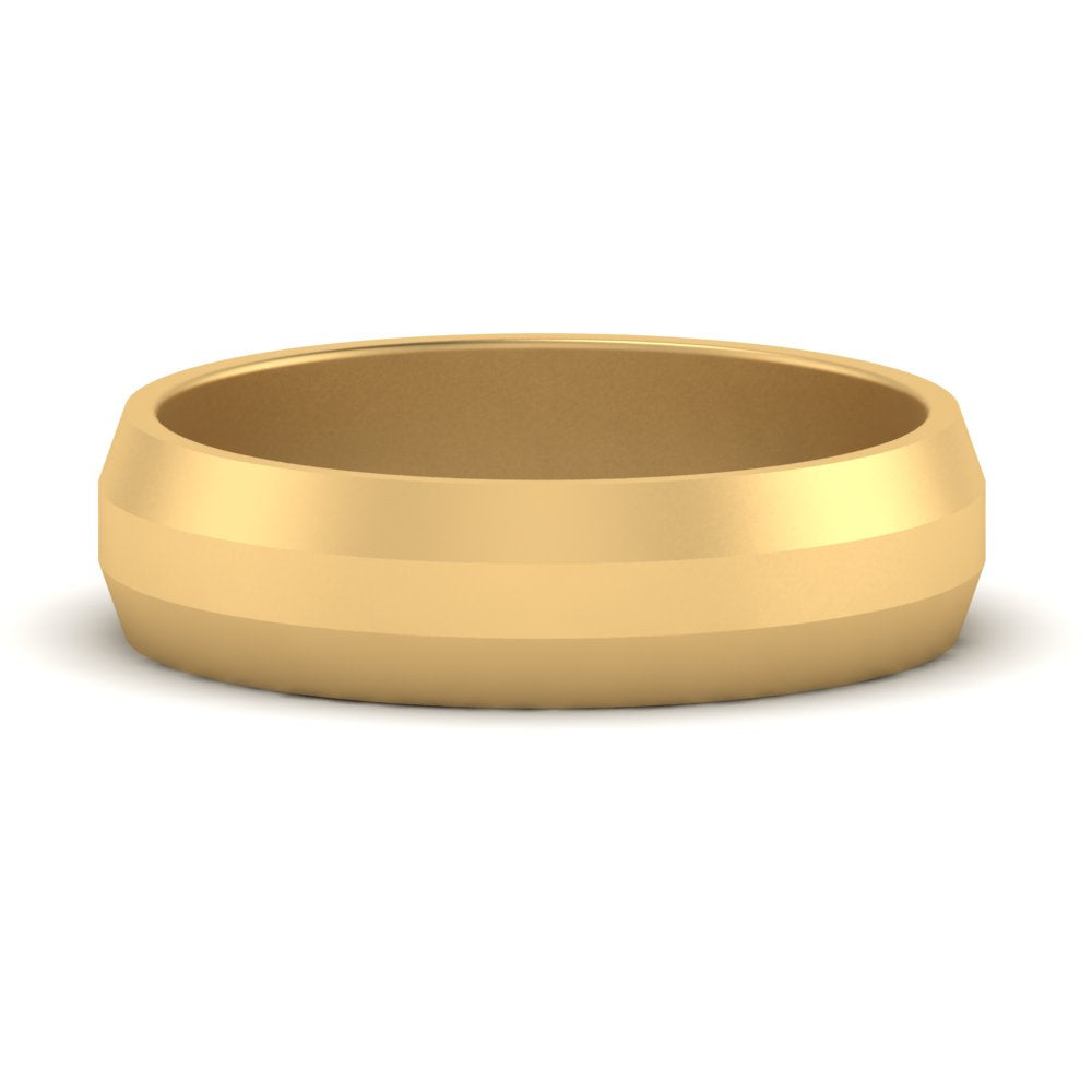 Wedding Band Beveled Edge Matte