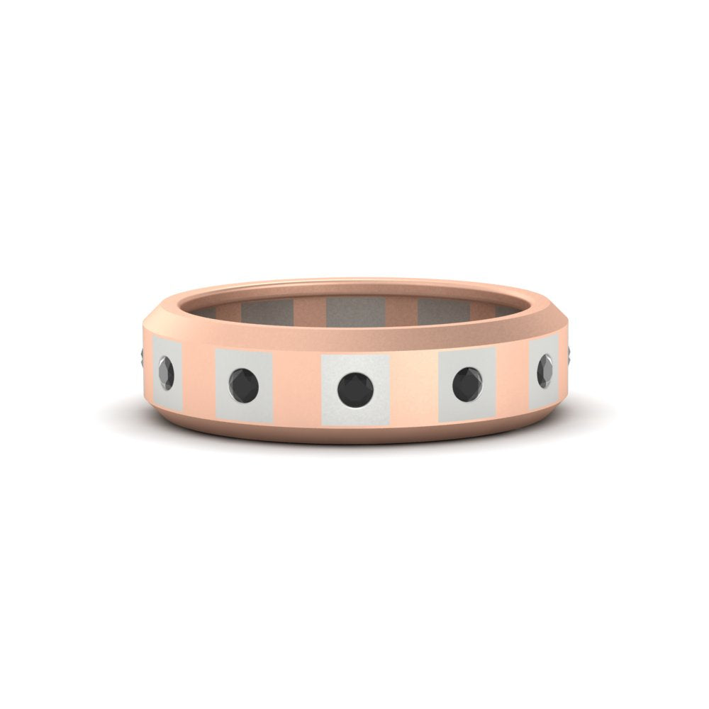 Bezel Round Mens Wedding Ring