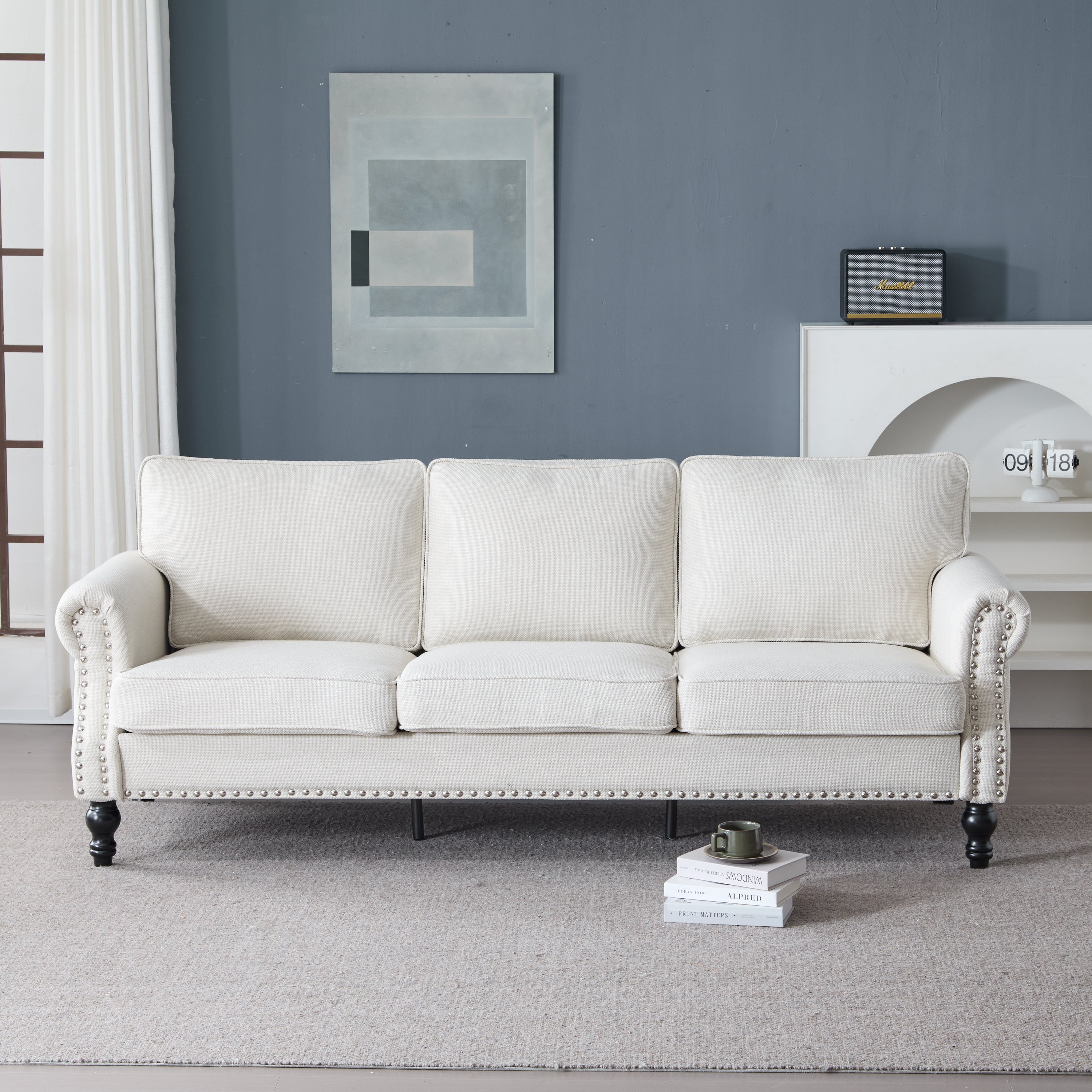 83 Inch Nailhead Trim Sofa for Living Room