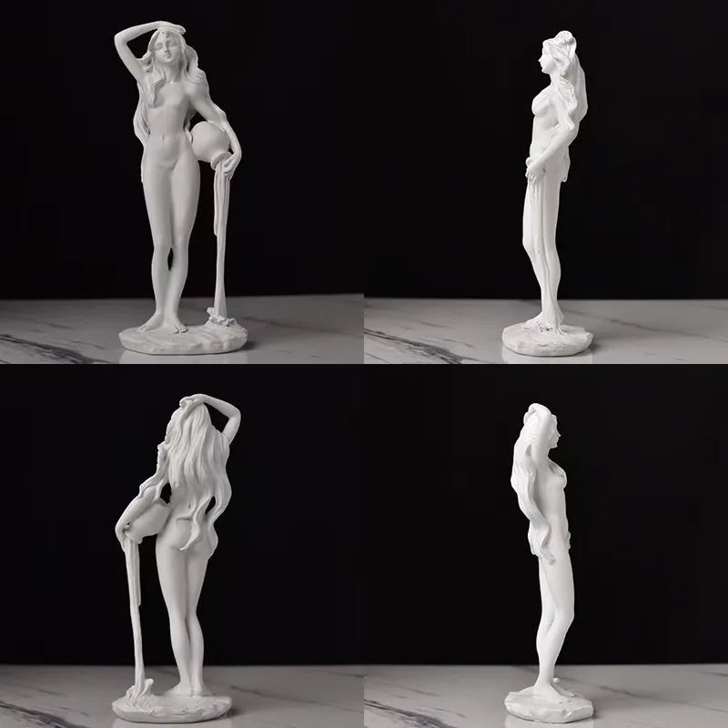 Birth of Venus Resin Statue Botticelli Inspired Greek Goddess Sculpture Roman Mythology Decor Classic Art Figure for Home Desk - Overture Gifts