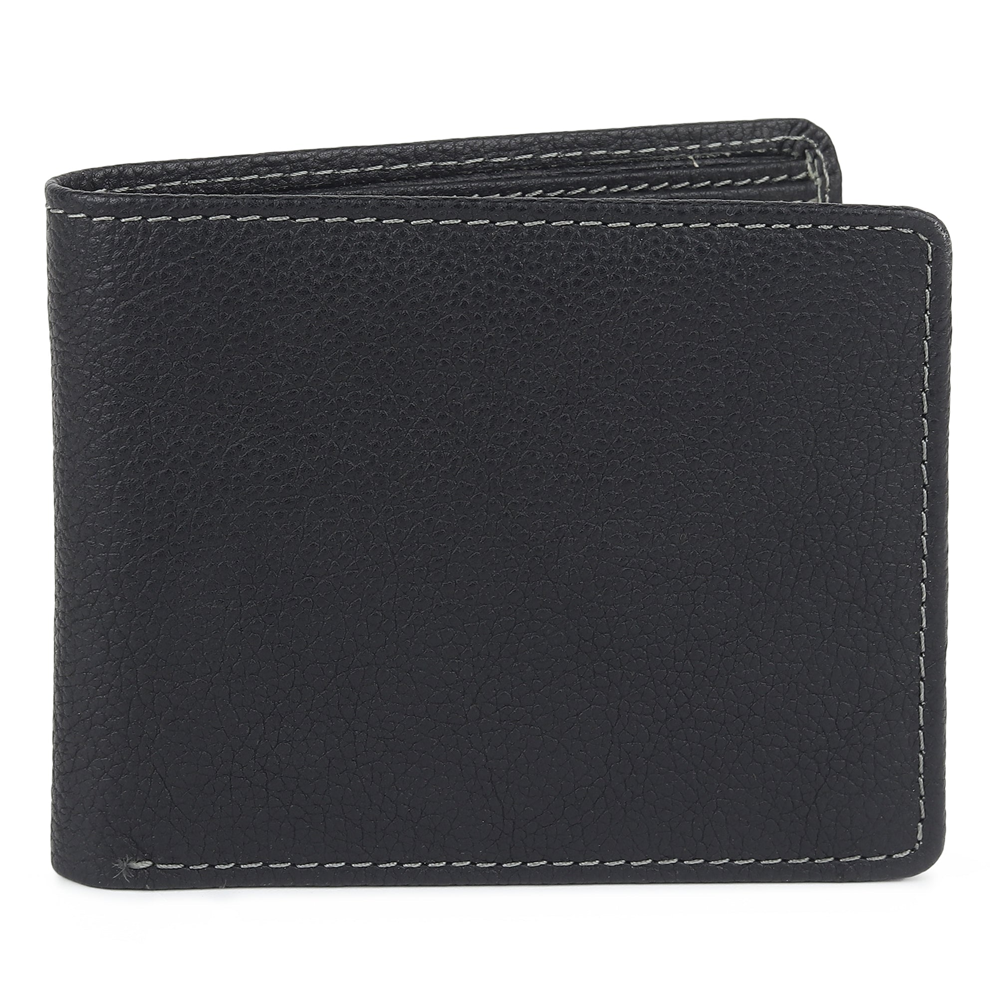 Black Textured Leather Mens Wallet - Overture Gifts