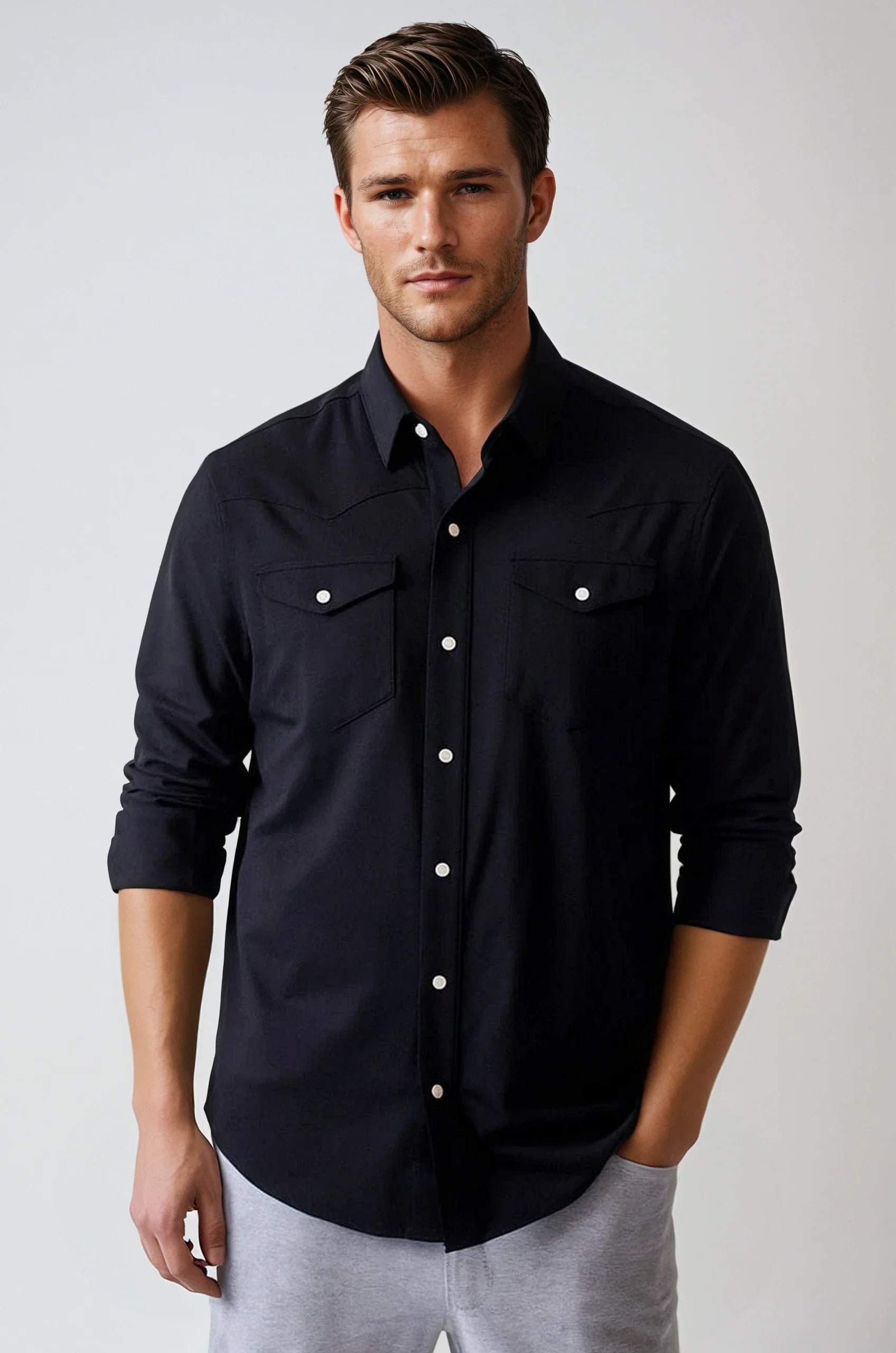 Buki’s Cinqo Western Tech Shirt - Black  - Men