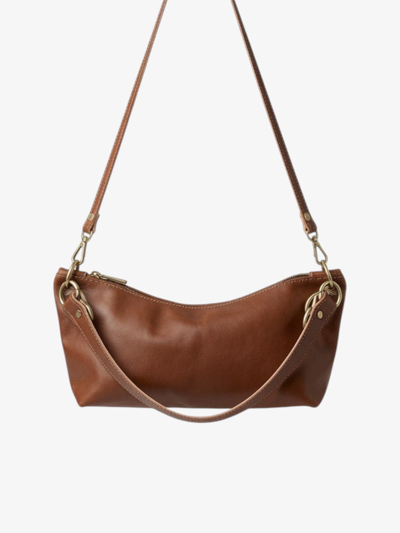 Blair Shoulder Bag, Brown Leather