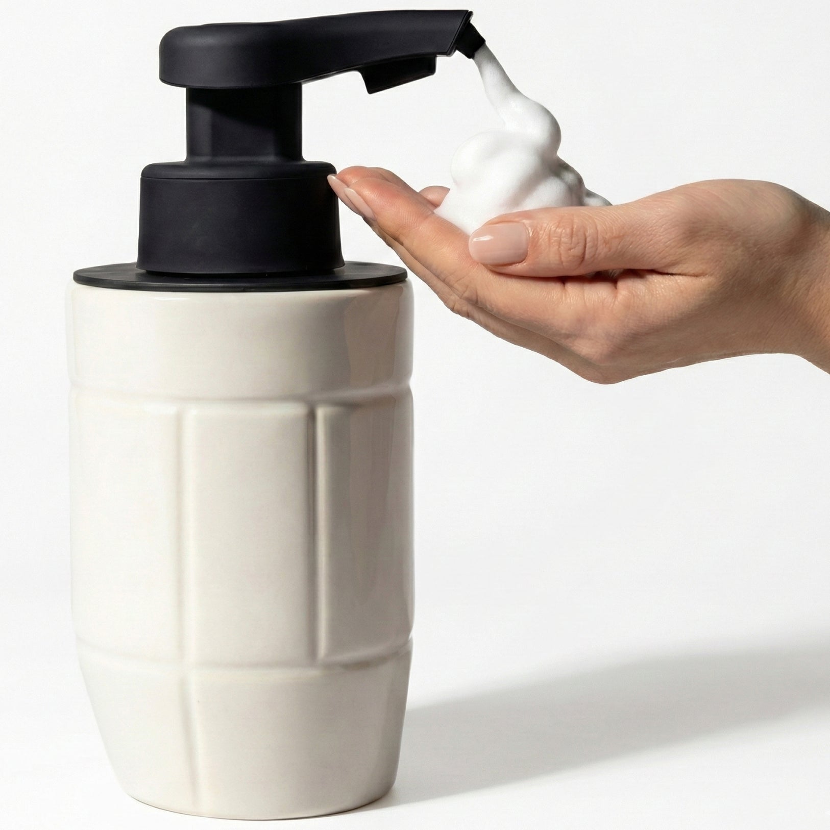 BosilunLife Eco-Brutalism Automatic Foaming Soap Dispenser Recycled Eco-Clay - Overture Gifts