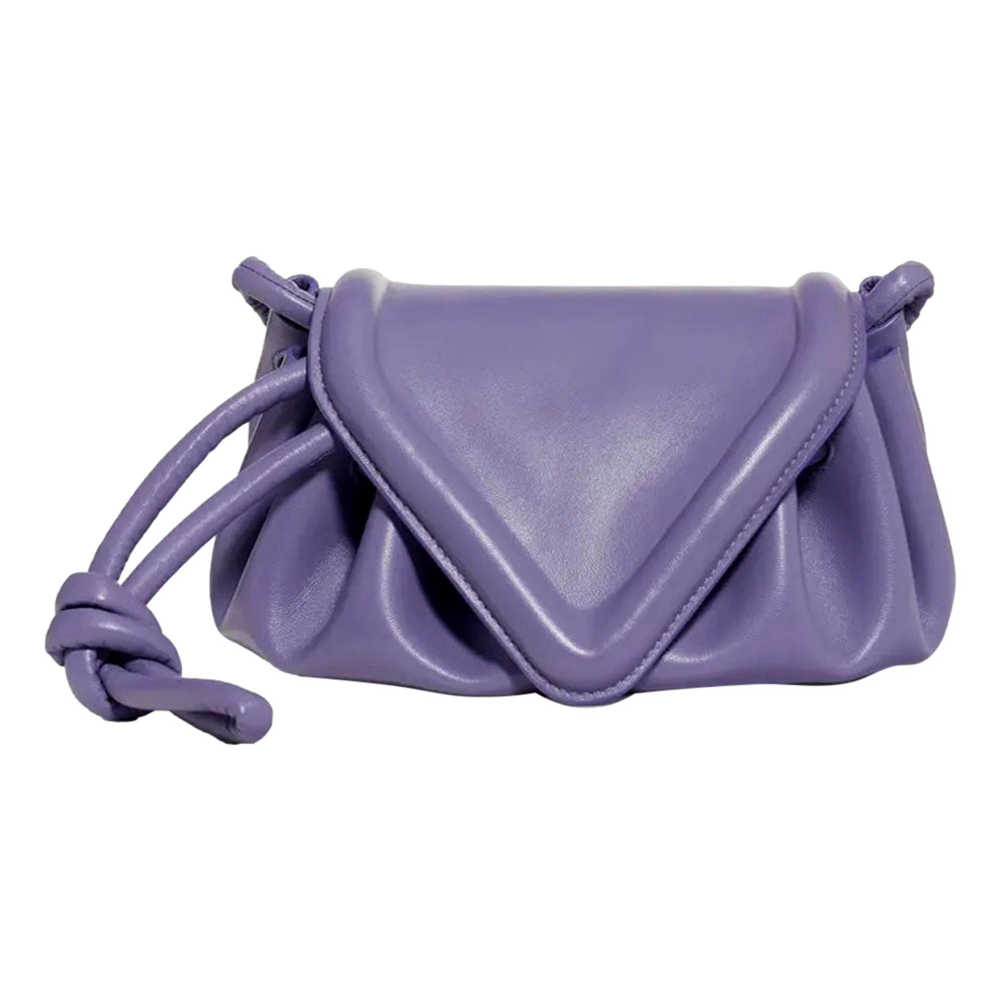 Bottega Veneta Beak Small Lavender Nappa Crossbody Bag