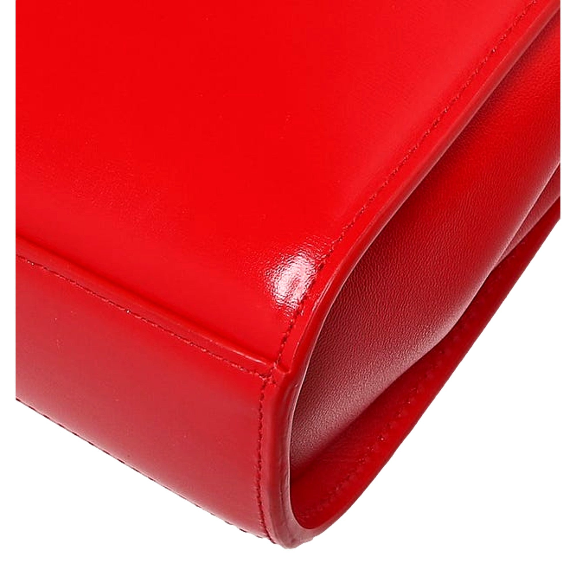 Bottega Veneta The Clip Chili Red Calfskin Leather Shoulder Crossbody Bag