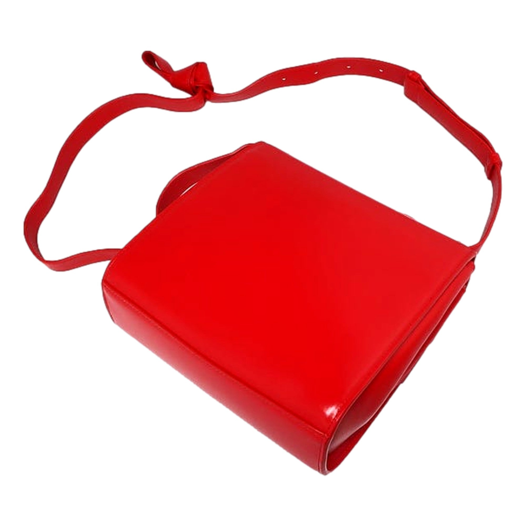 Bottega Veneta The Clip Chili Red Calfskin Leather Shoulder Crossbody Bag