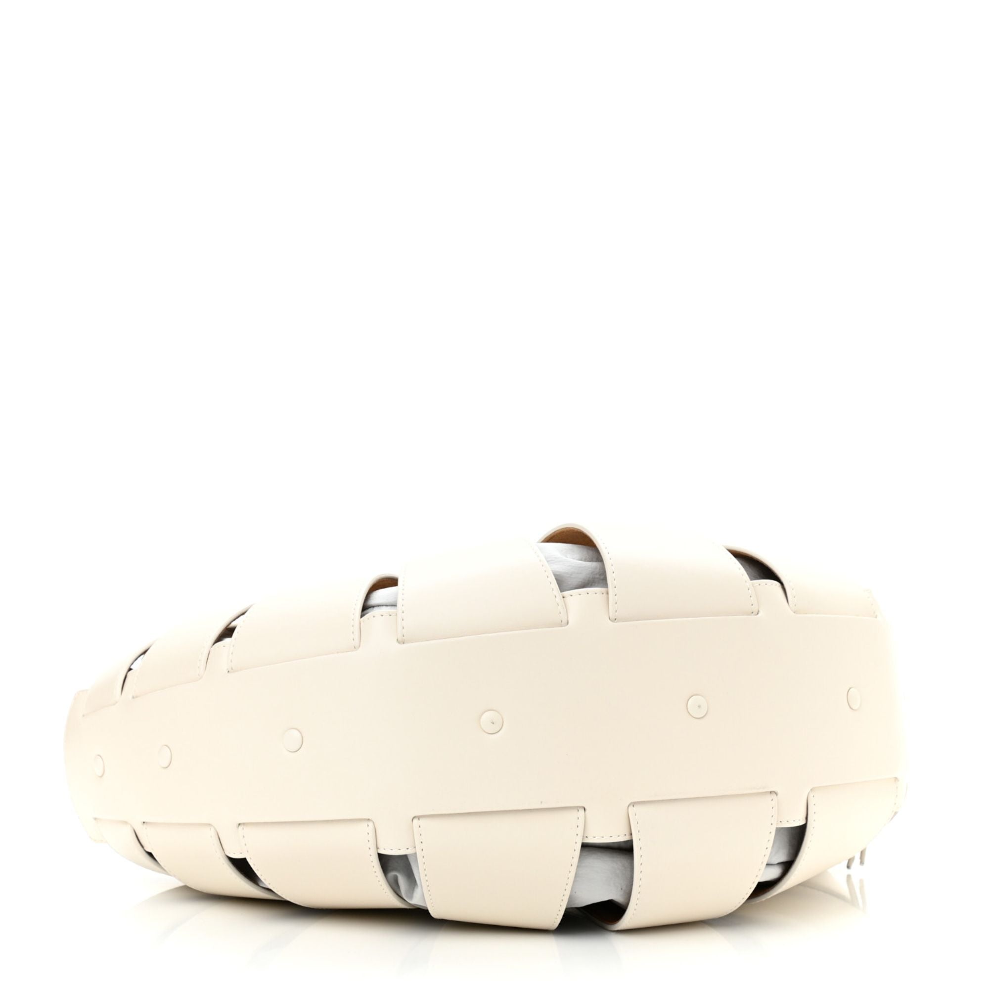 Bottega Veneta The Shell Bag Frost White French Calfskin Shoulder Bag