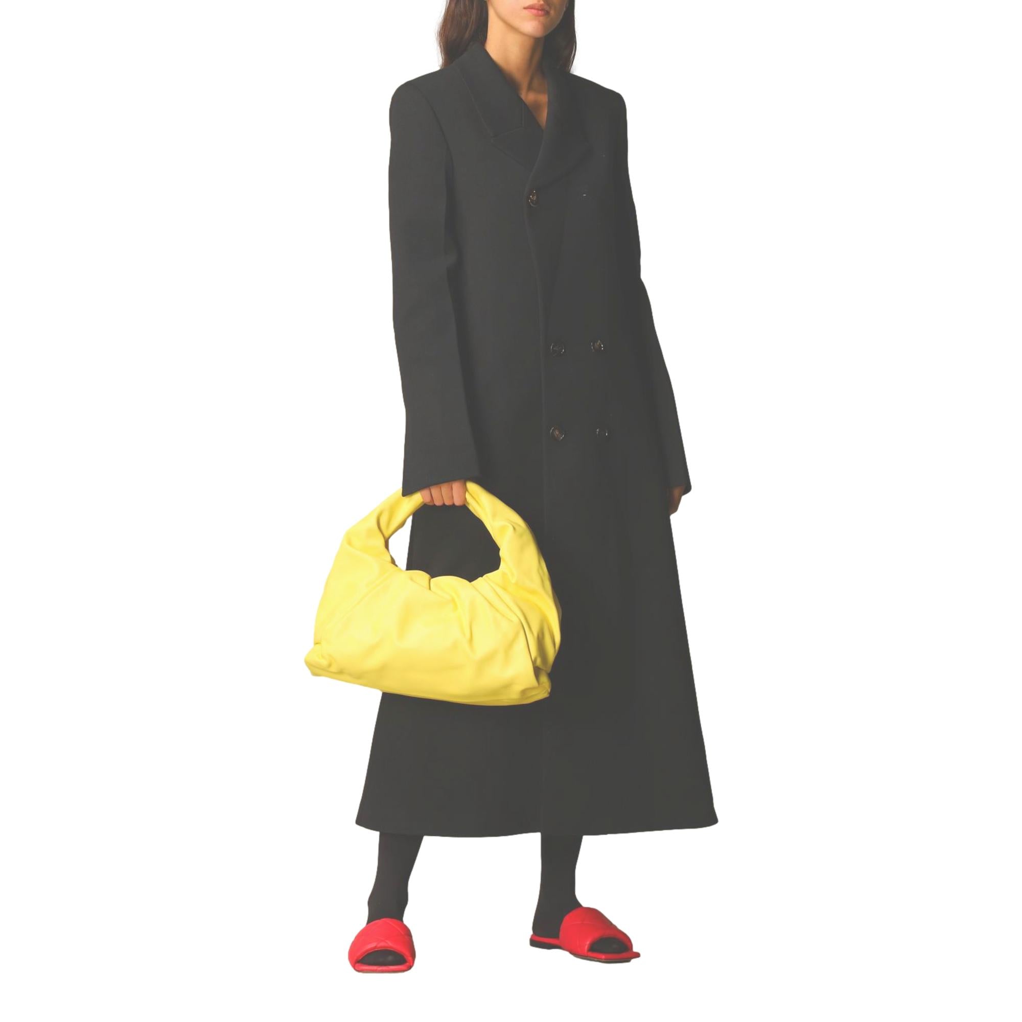 Bottega Veneta Shoulder Pouch Sherbet Yellow Nappa Leather Bag