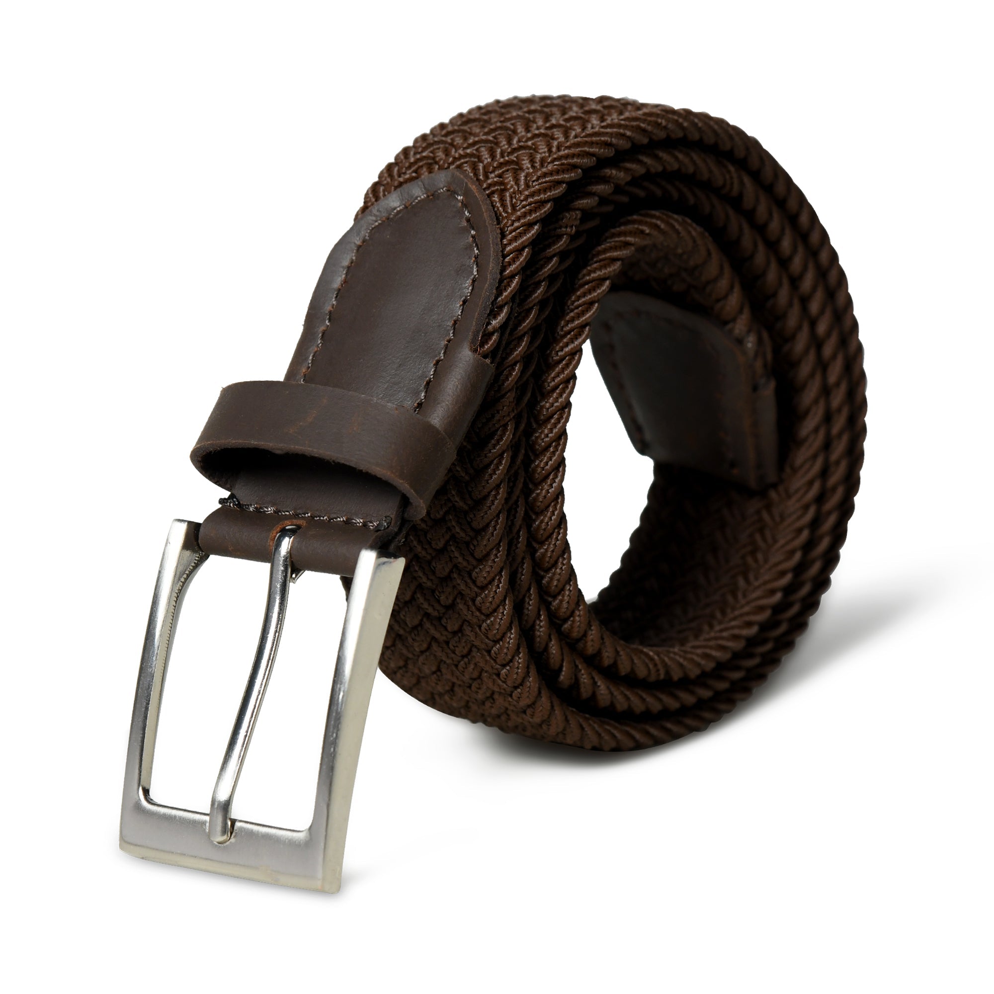 Braided Brown Canvas Belt - Overture Gifts