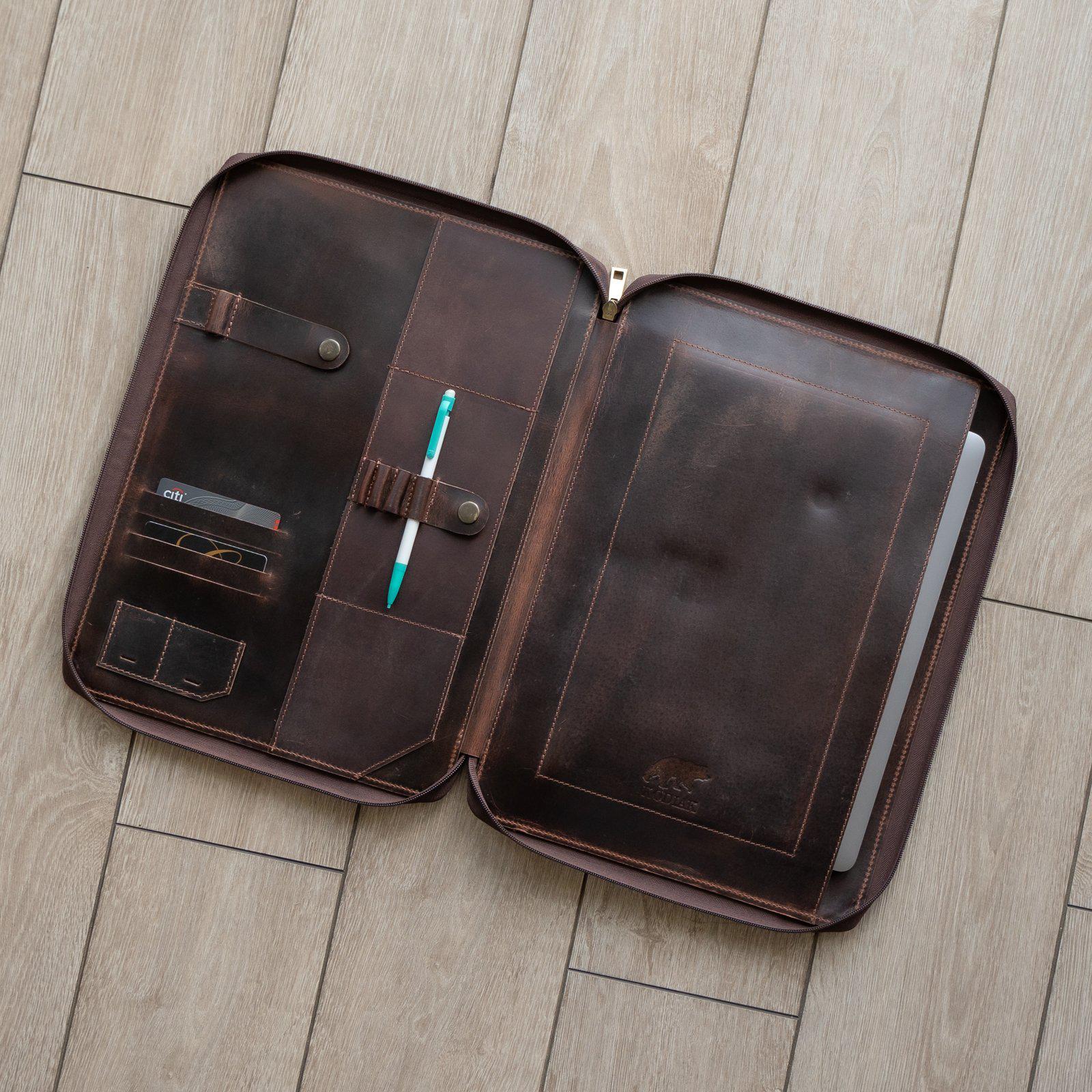 Buffalo Leather MacBook Portfolio - Overture Gifts