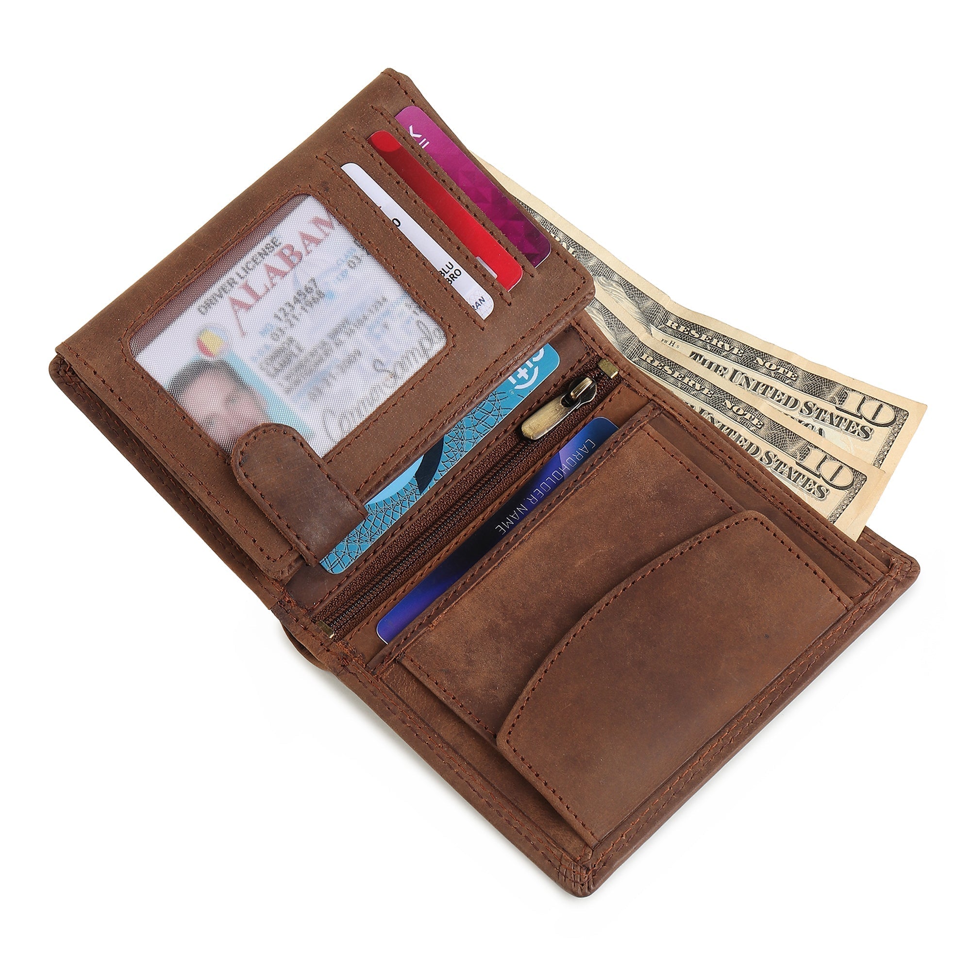 Buffalo Leather Men's Wallet - Vertical - Overture Gifts