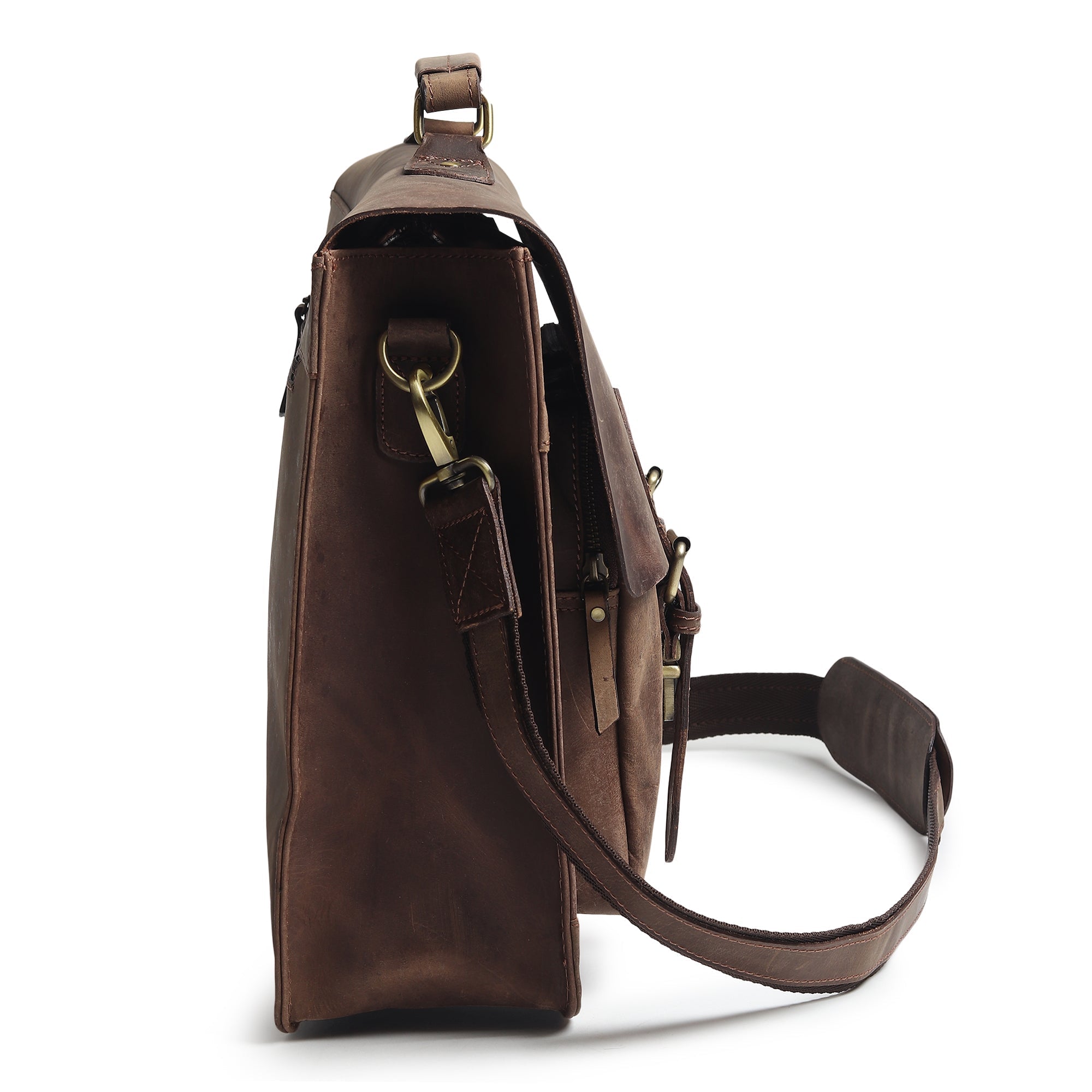 Buffalo Leather Messenger Bag - Overture Gifts