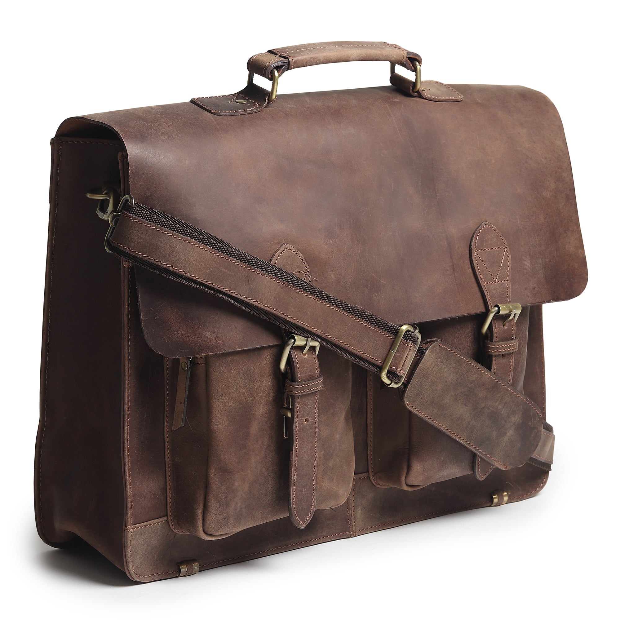 Buffalo Leather Messenger Bag - Overture Gifts
