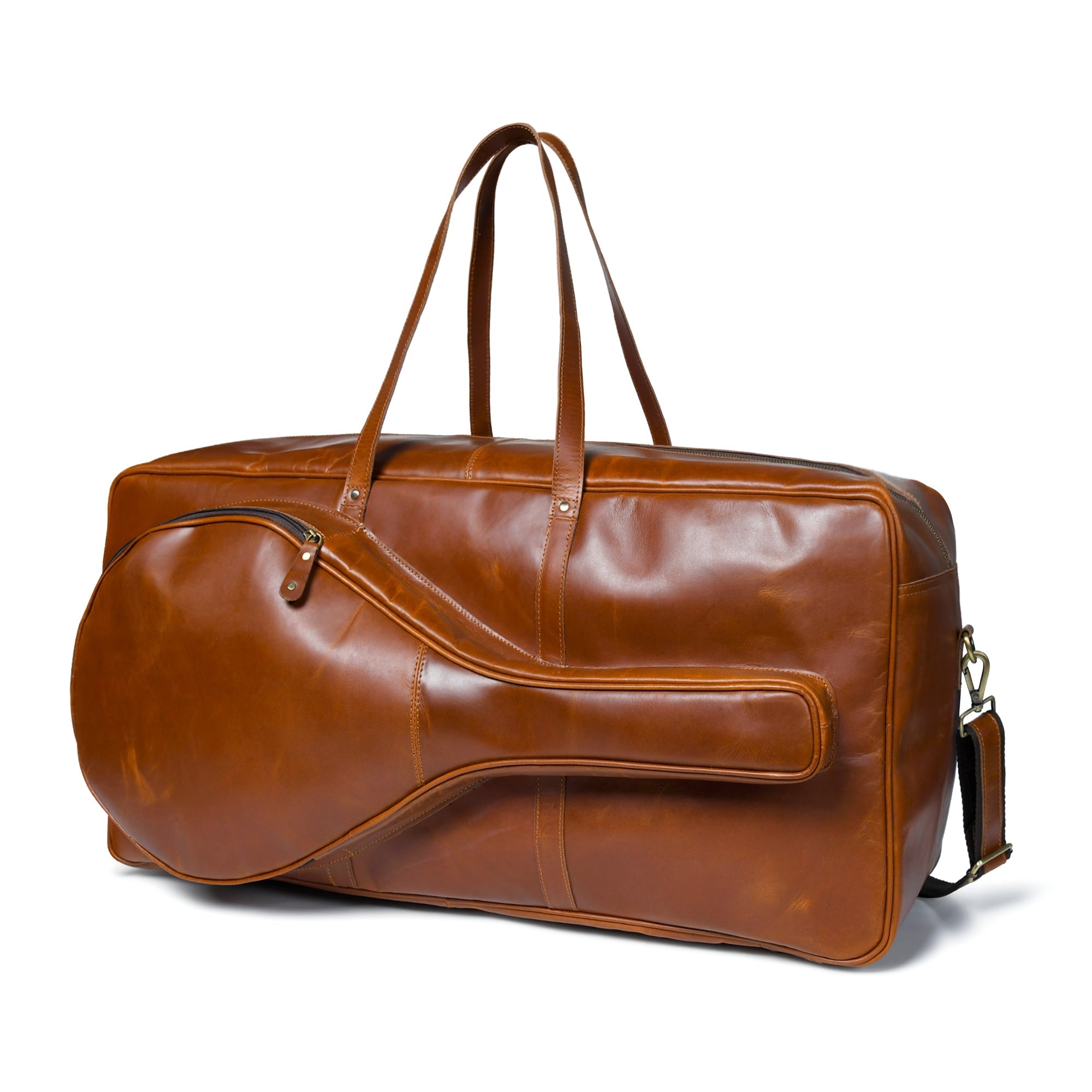 Buffalo Leather Tennis Duffle Bag - Overture Gifts