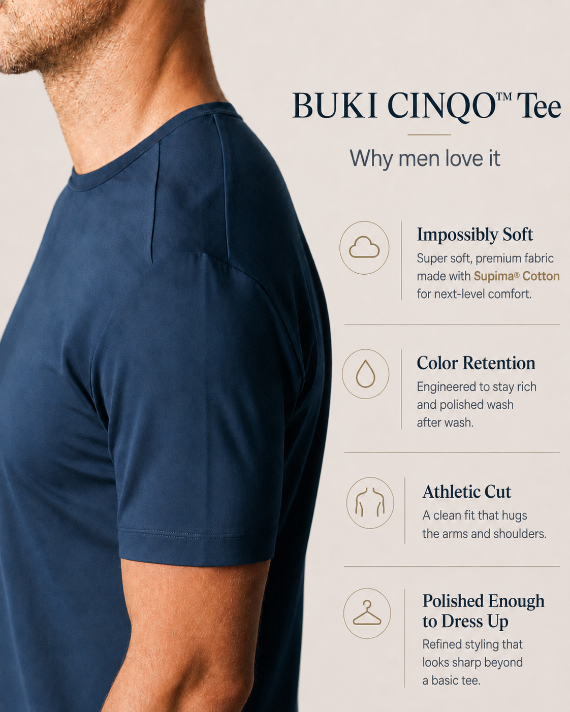 Buki Cinqo Tech Tee  - Black  - Men