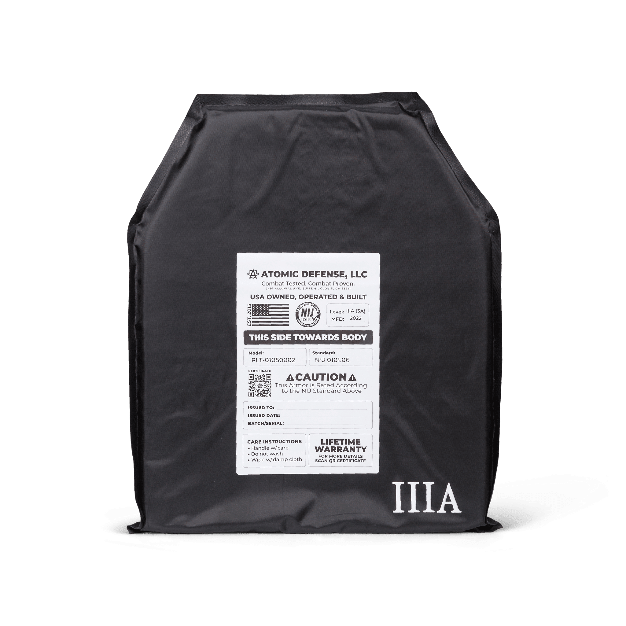 Bulletproof Backpack Insert - Level 3A, 3 and 4 Options