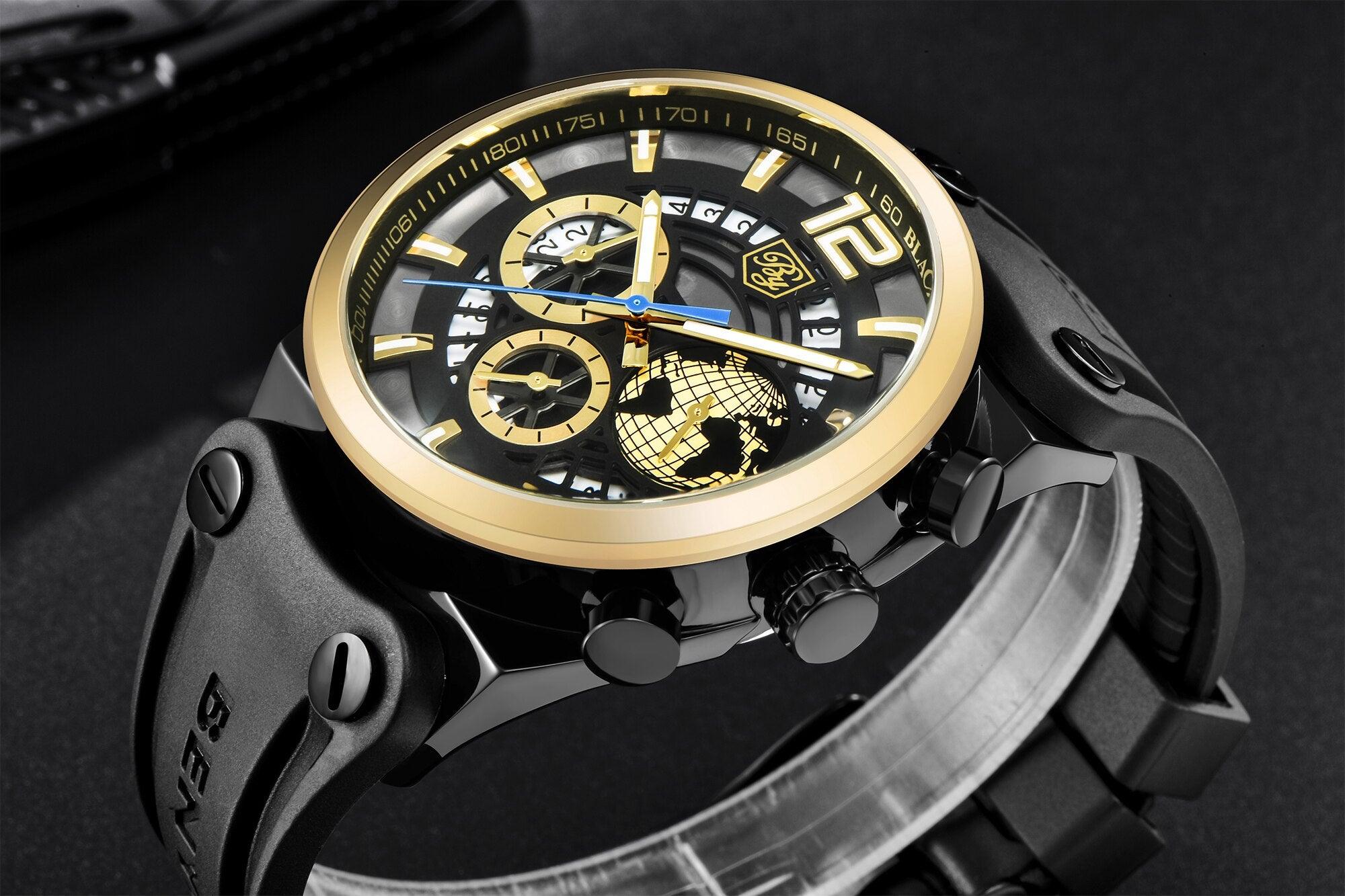 Business Mens Fashion Watches Quartz Silicone Sport Multifunction Watch Men Luxury Waterproof Luminous Hands - Overture Gifts