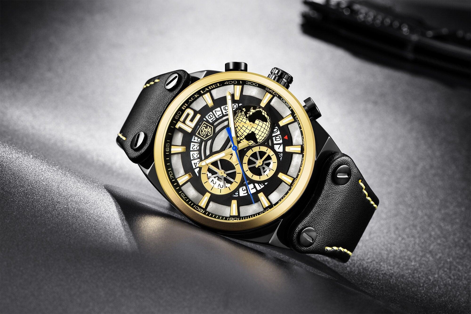 Business Mens Fashion Watches Quartz Silicone Sport Multifunction Watch Men Luxury Waterproof Luminous Hands - Overture Gifts