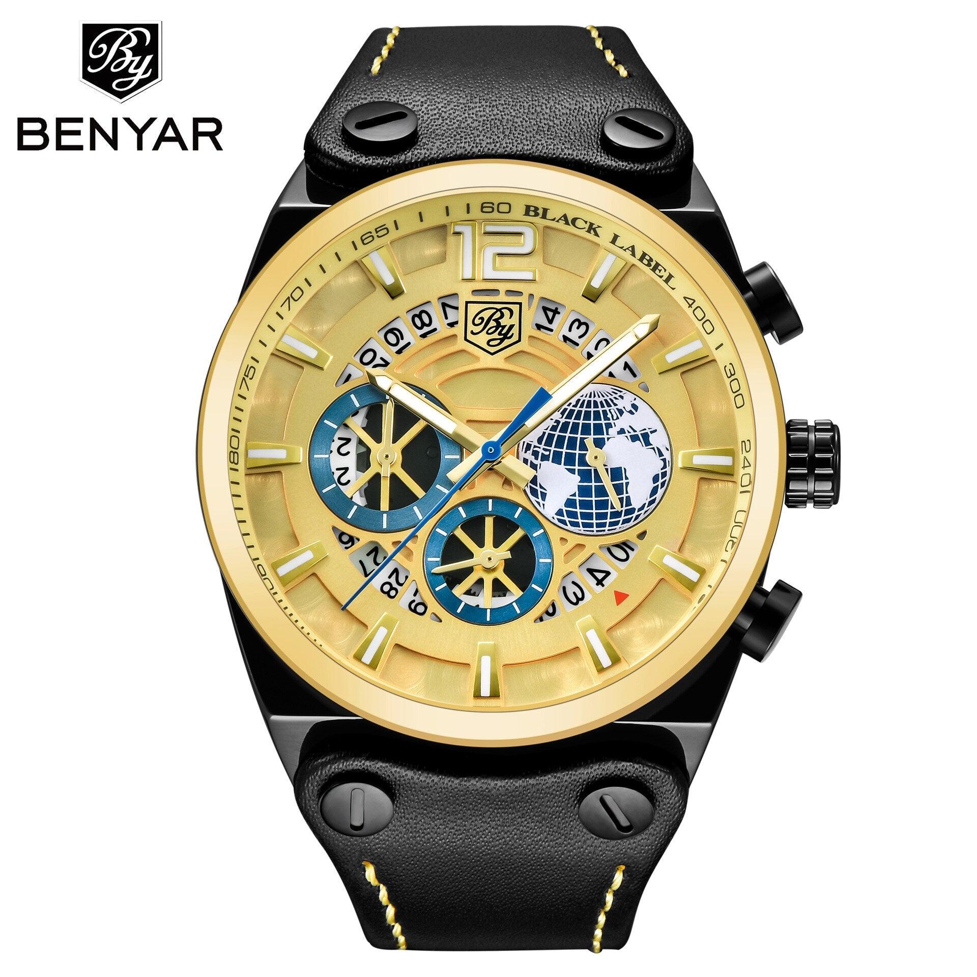 Business Mens Fashion Watches Quartz Silicone Sport Multifunction Watch Men Luxury Waterproof Luminous Hands - Overture Gifts