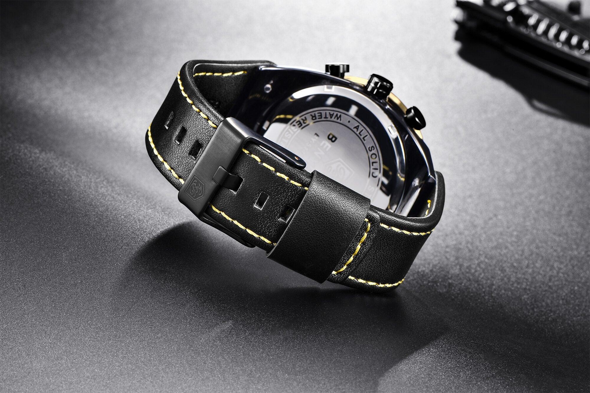 Business Mens Fashion Watches Quartz Silicone Sport Multifunction Watch Men Luxury Waterproof Luminous Hands - Overture Gifts