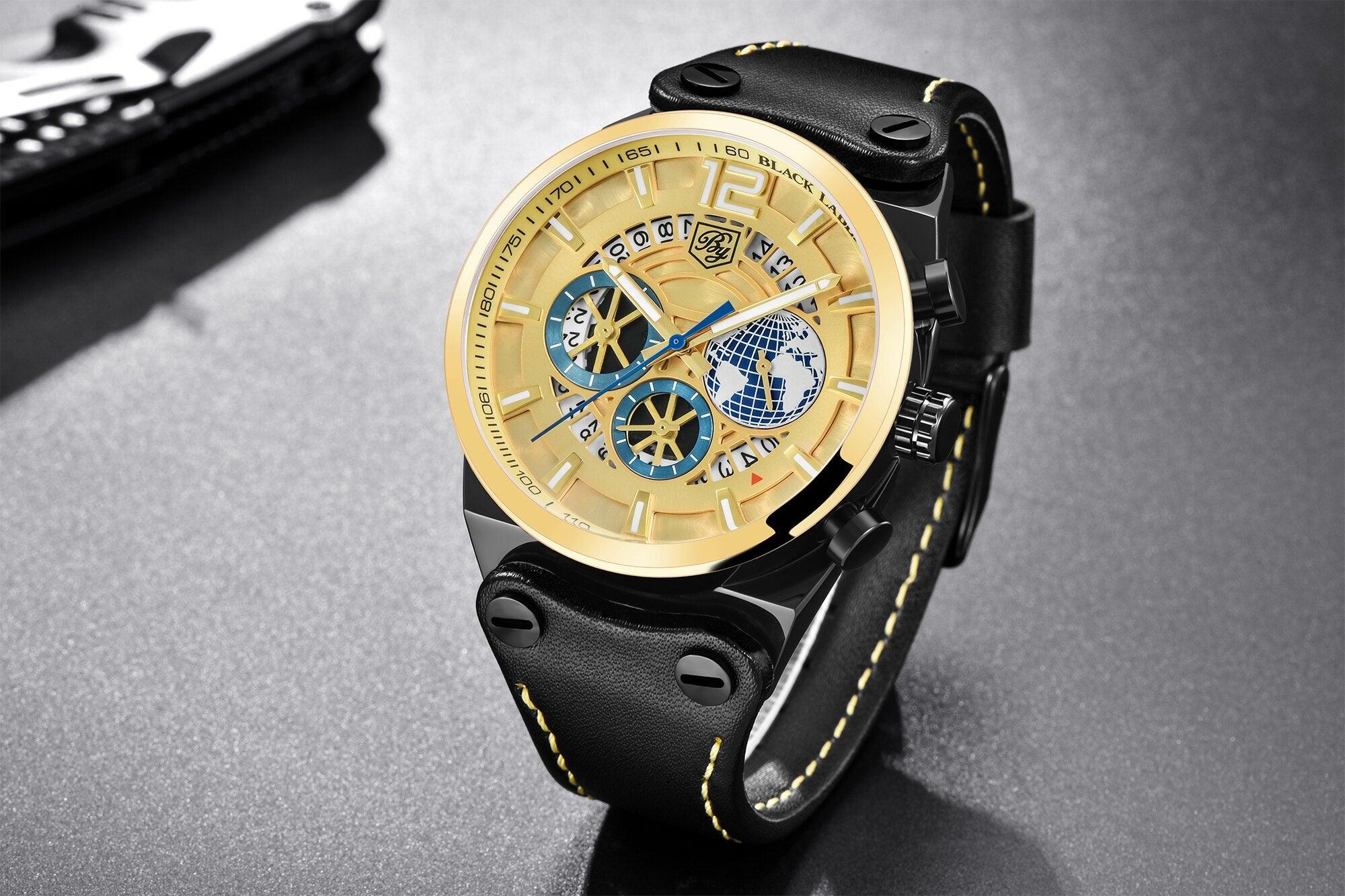 Business Mens Fashion Watches Quartz Silicone Sport Multifunction Watch Men Luxury Waterproof Luminous Hands - Overture Gifts