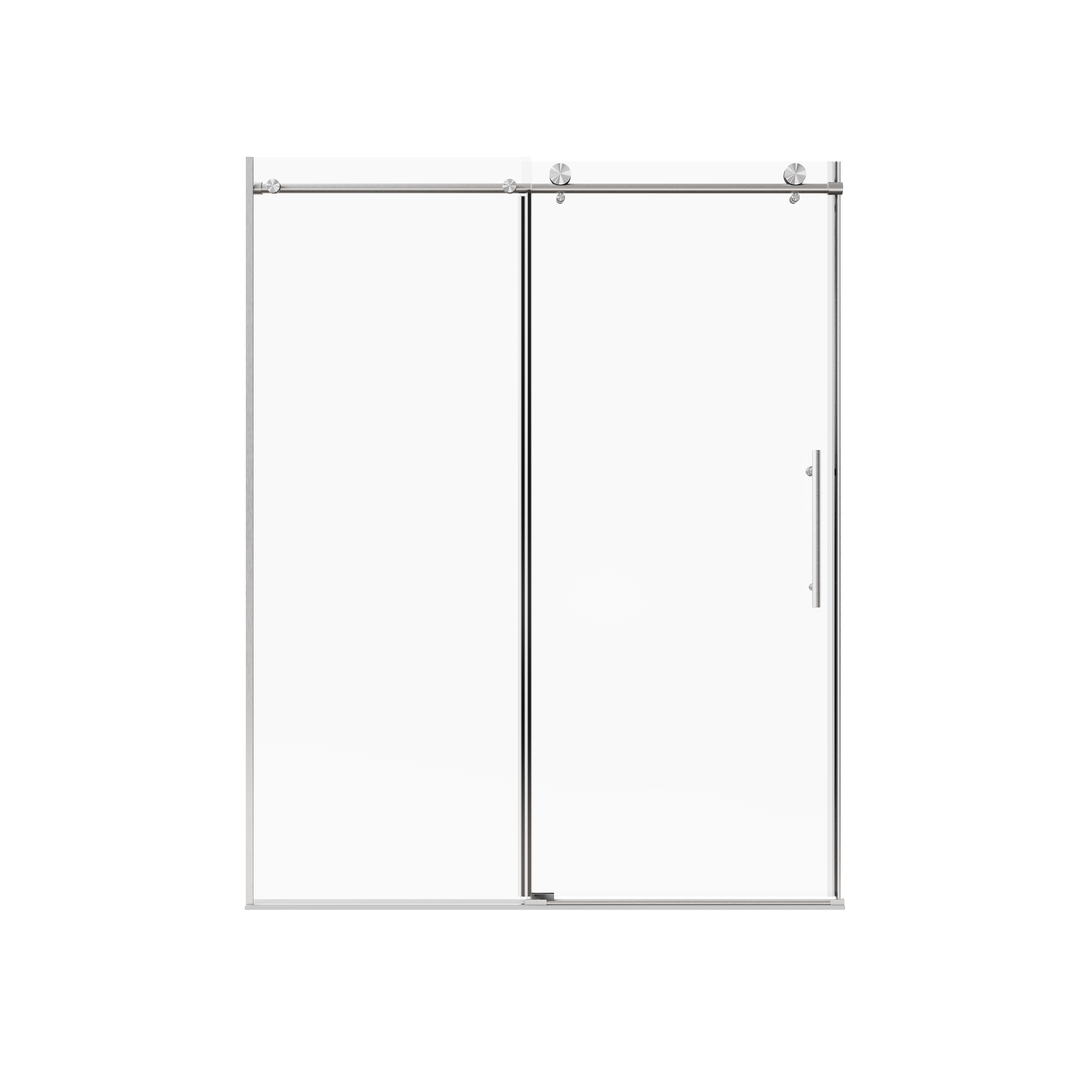 Stainless Steel Round Tube Frameless Shower Door