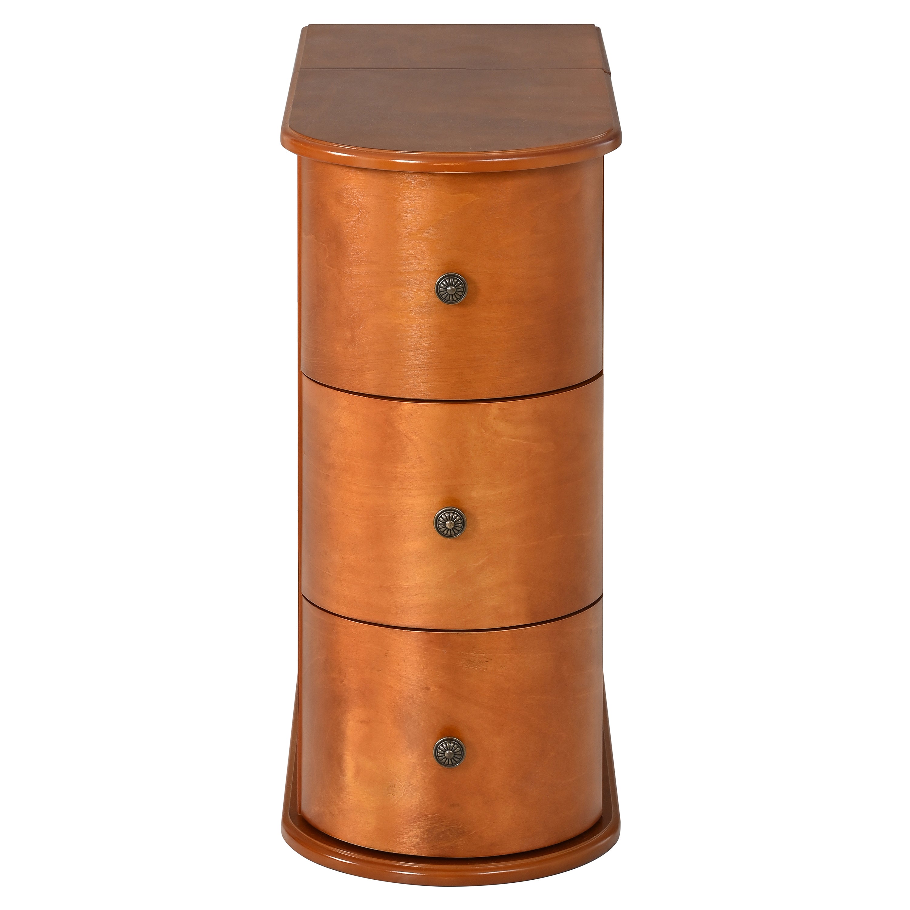Modern End Table with Hidden Cup Holder Drawer & Charging Station
