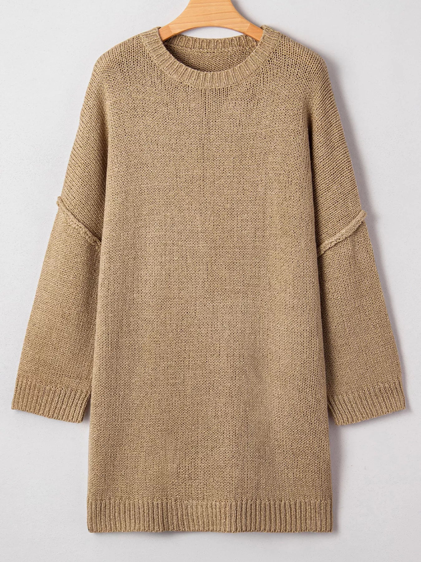 Oversize Drop Shoulder Slouchy Sweater Dress