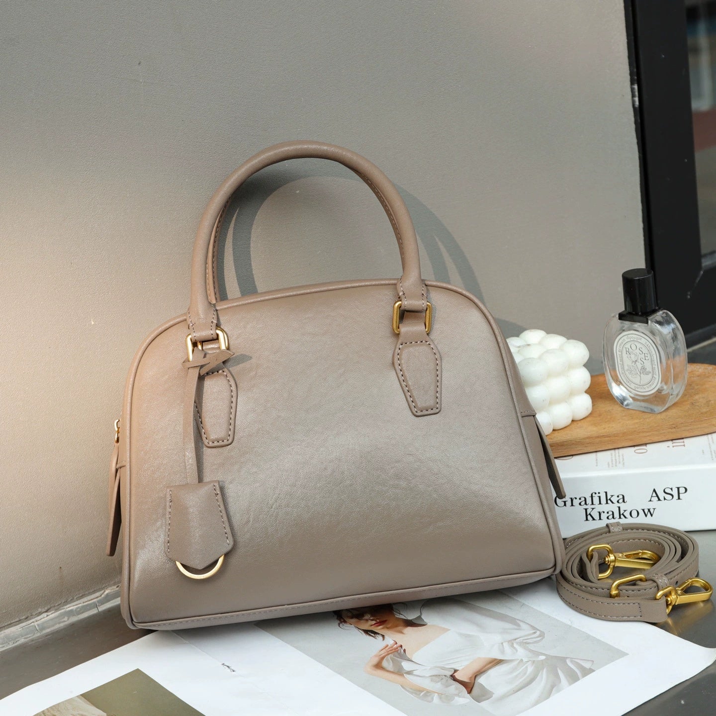 Top-Grain Leather Versatile Bag 2026 New Boston Pillow Bag Shoulder And Crossbody Bag Large Capacity Genuine Leather Handbag