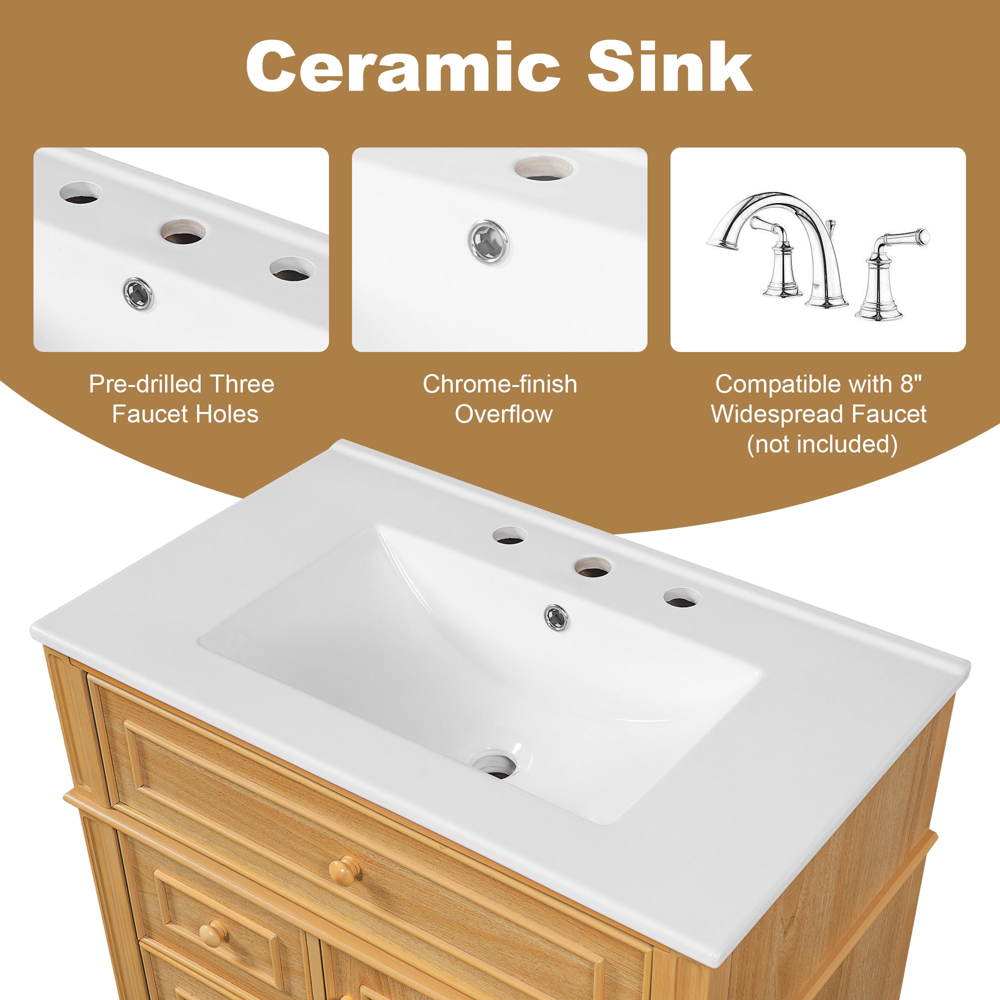 30" Bathroom Vanity with Sink