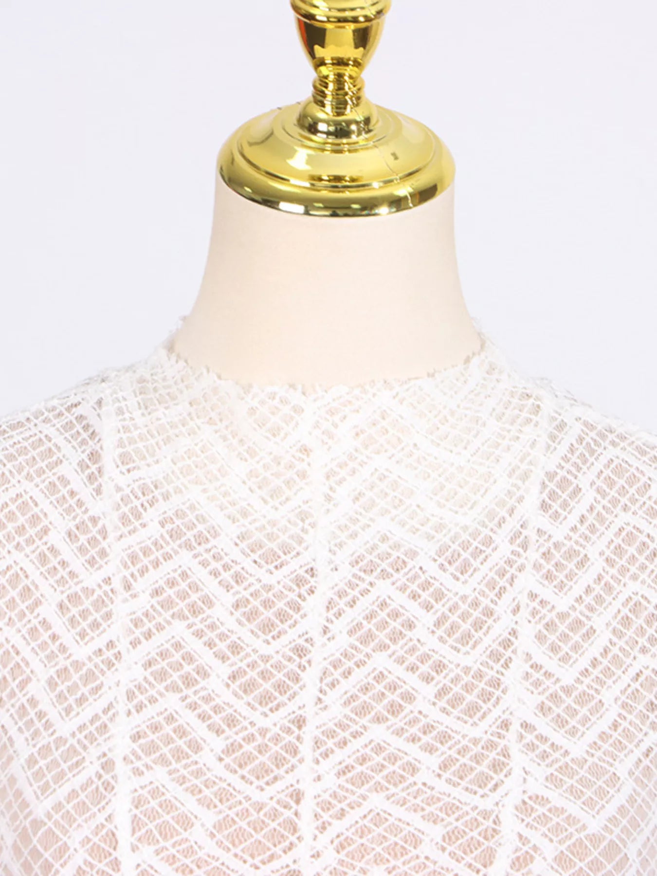 Lace Mock Neck Long Sleeve Maxi Dress