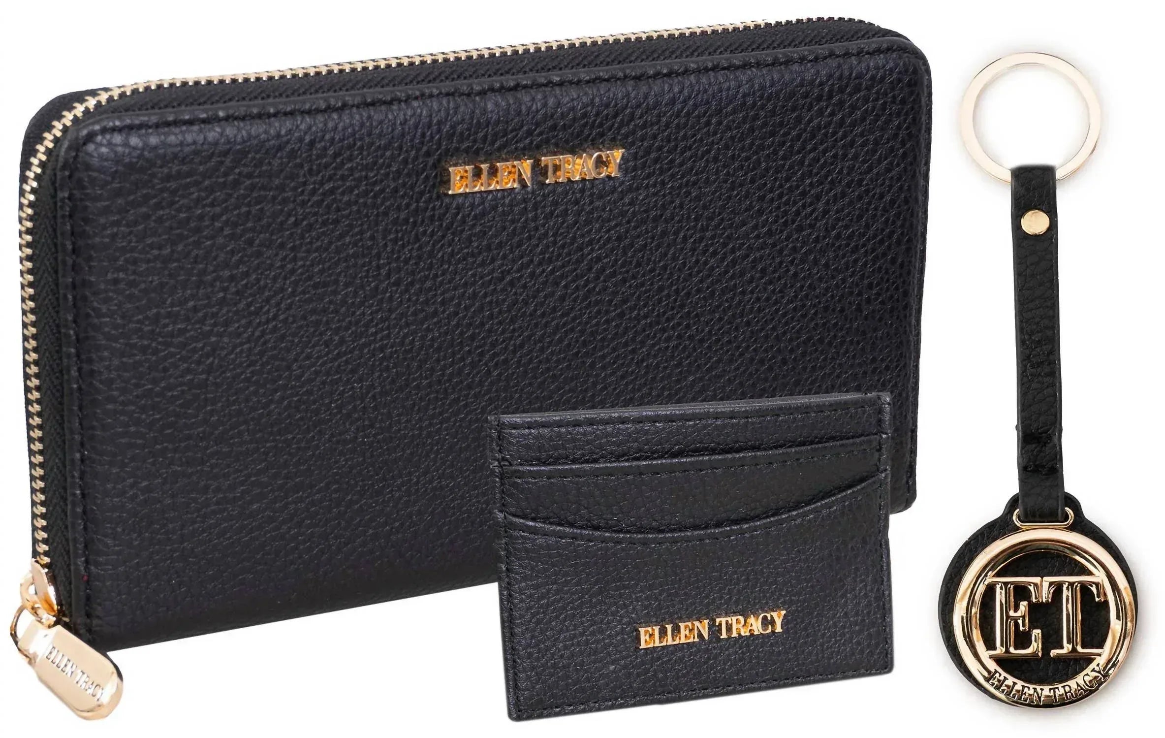 Women's 3 Piece Wallet, Id Card Case, & Key Fob Boxed Gift Set