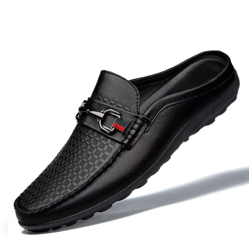 Men's Slip-on Loafer Shoes Large Size Leather Shoes