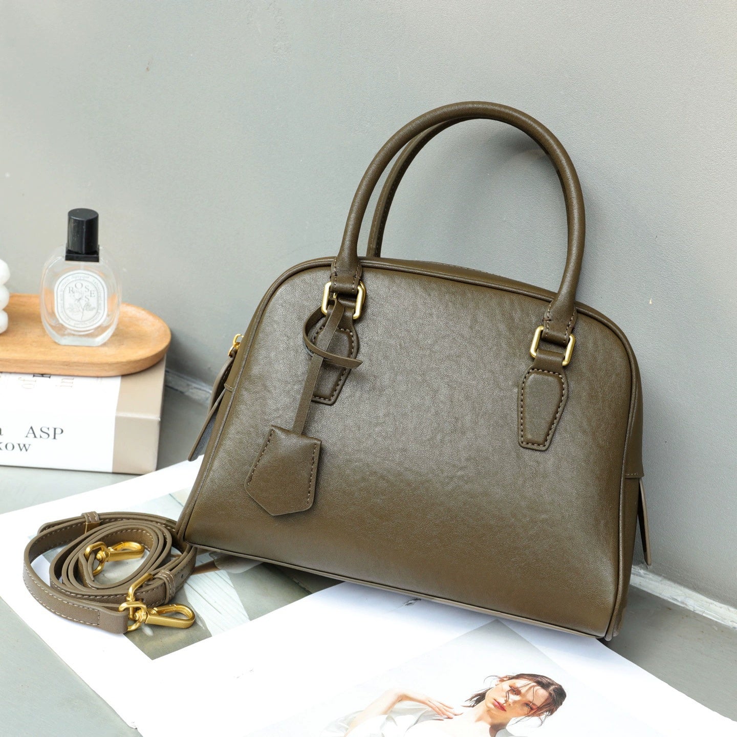 Top-Grain Leather Versatile Bag 2026 New Boston Pillow Bag Shoulder And Crossbody Bag Large Capacity Genuine Leather Handbag