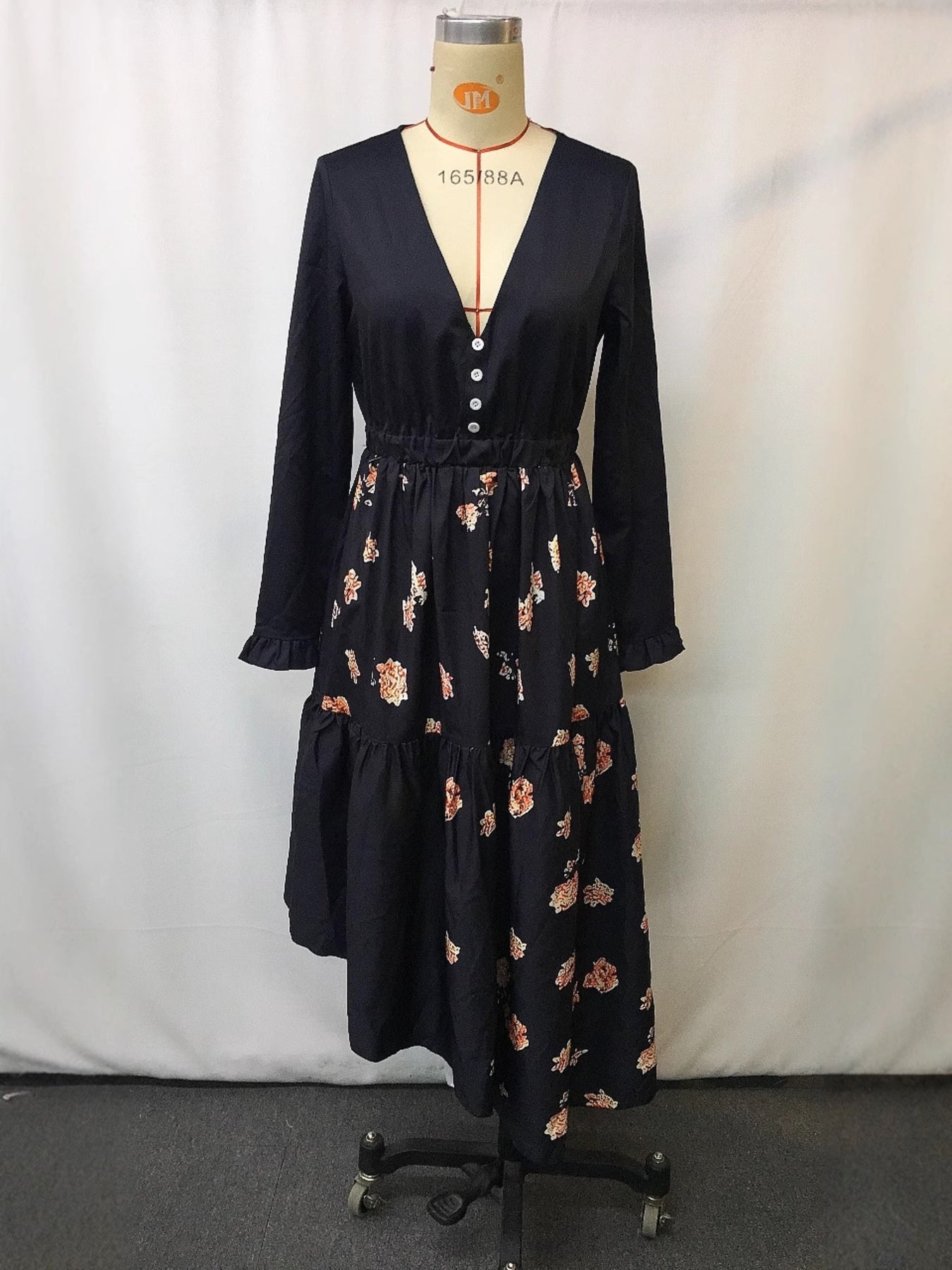 Floral Print Long Sleeve Dress