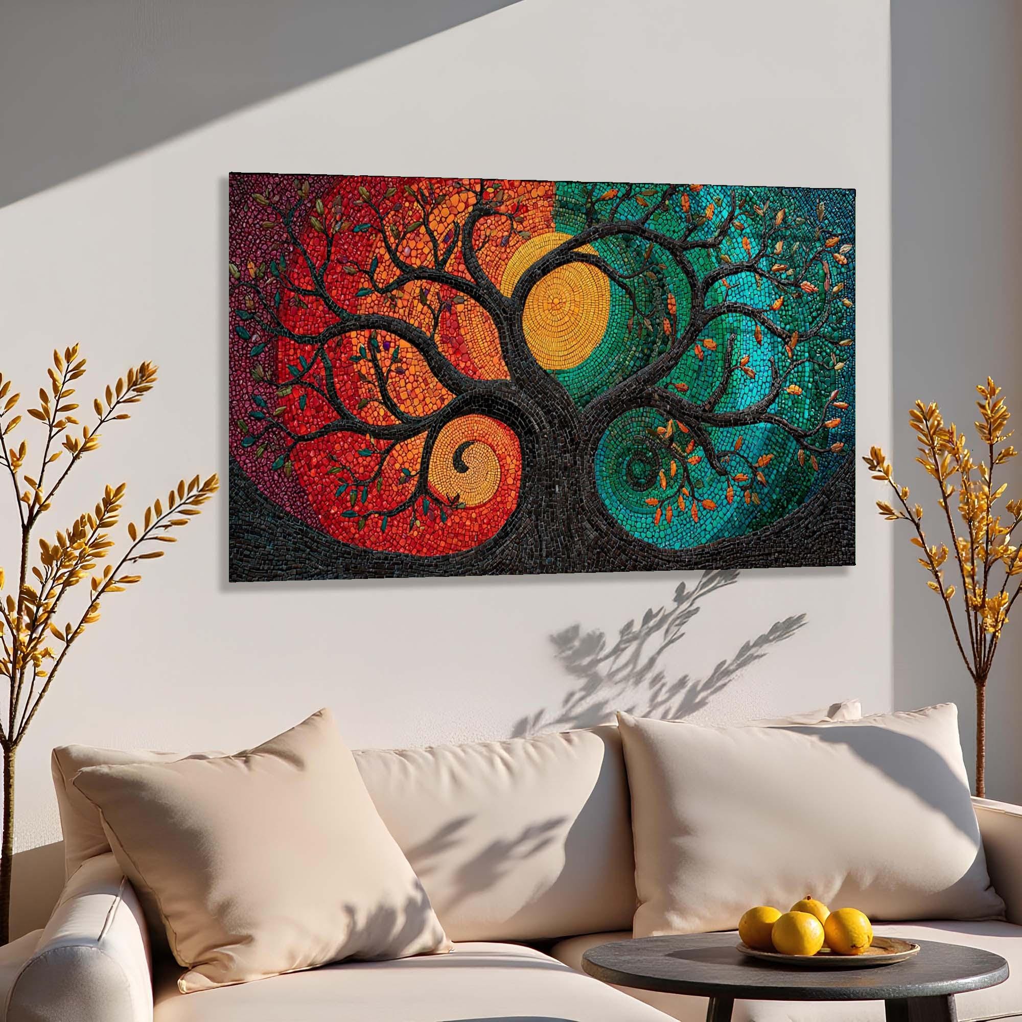 Tree of Life Tempered Glass Wall Art | Spiritual Decor