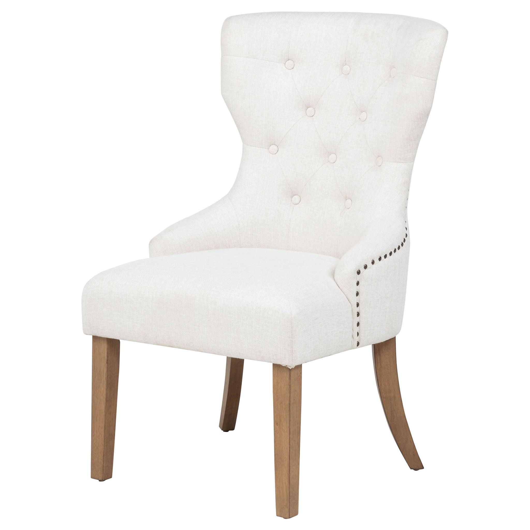Tufted Dining Chair With Button Tufting And Nailhead Trim