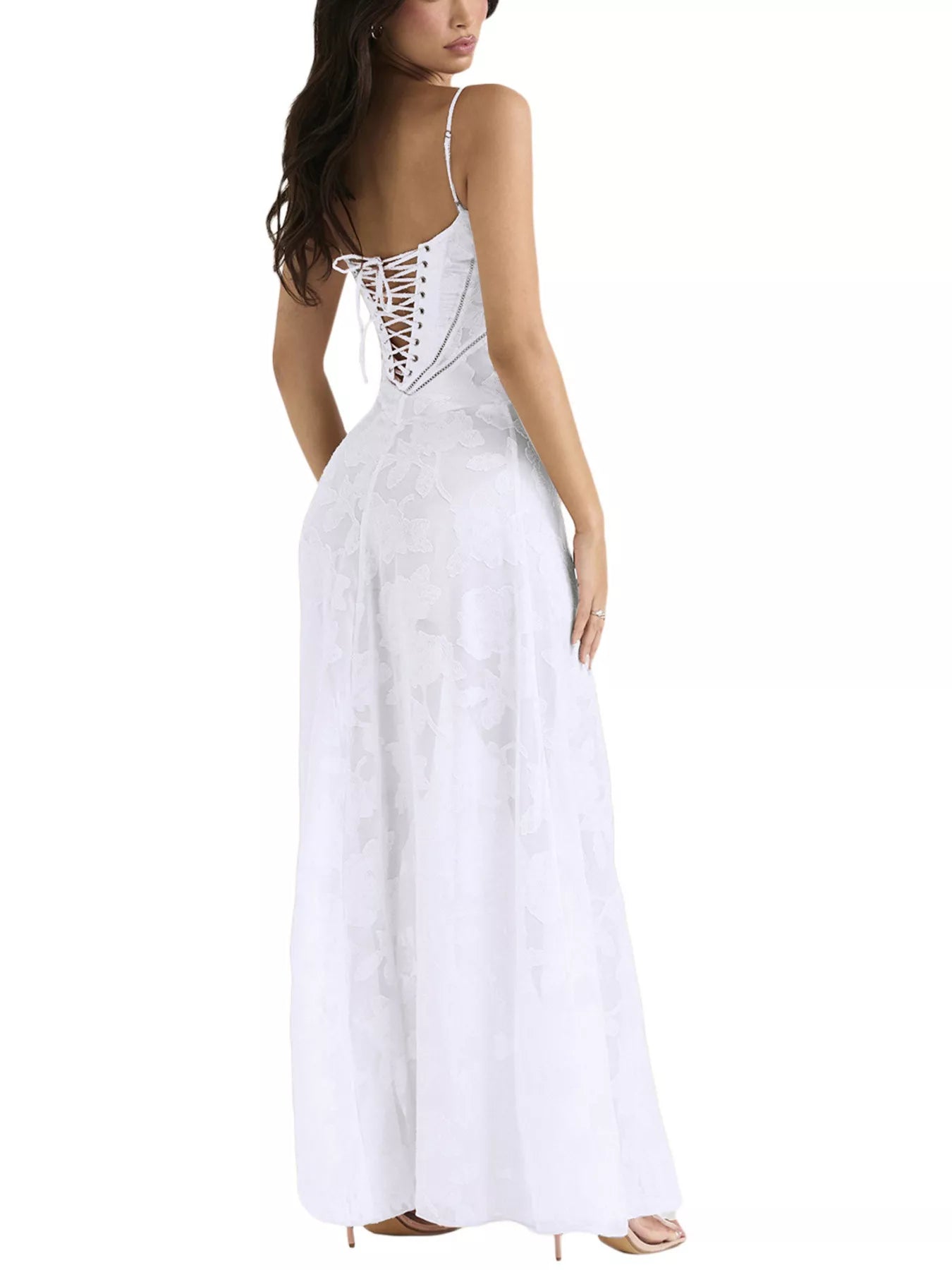 Lace Spaghetti Strap Maxi Dress